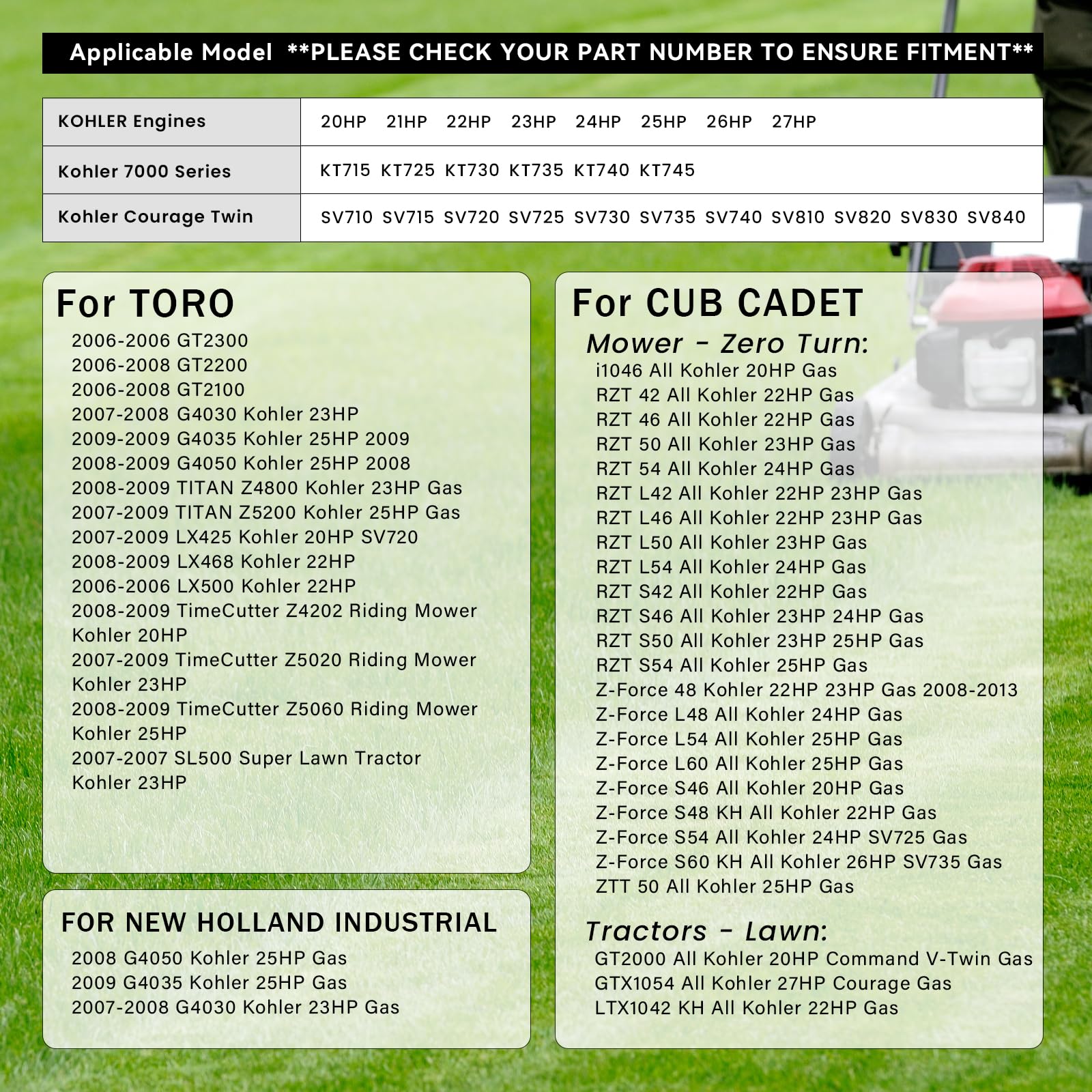 34009 Kohler Starter (9-Teeth) Replacement for 7000 Series KT715-KT745 Courage Twin 1999-1140051 SV710-SV840 32-098-08 3209808 3209801 32-098-03 32-098-04S 410-21111 SAB0157 20HP 22HP 24HP - Image 4