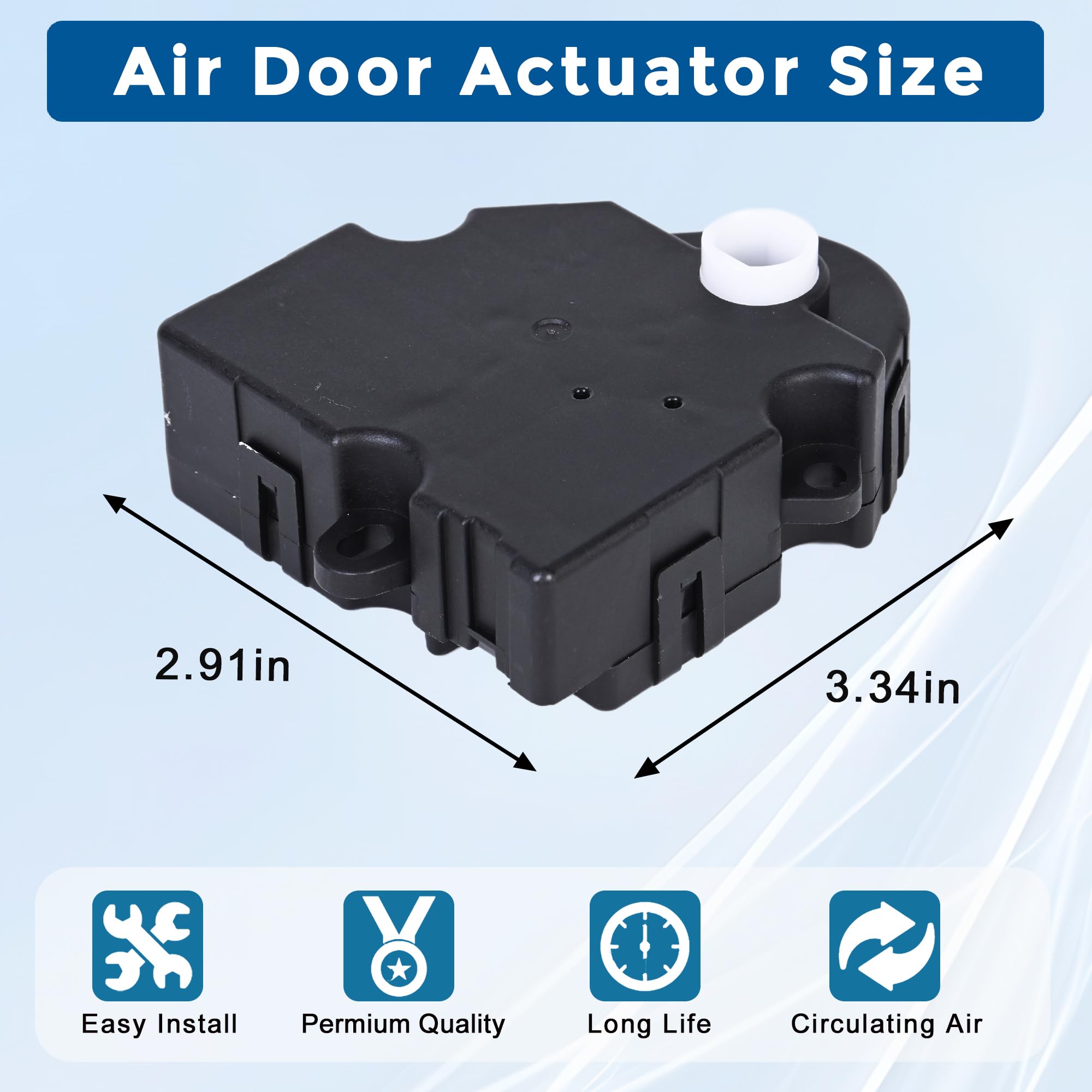 604-112 HVAC Blend Door Actuator For 2003-2014 Chevy Silverado GMC Sierra Yukon Cadillac Escalade H2 Replaces 15-73952 52495593 89018374 - Image 4