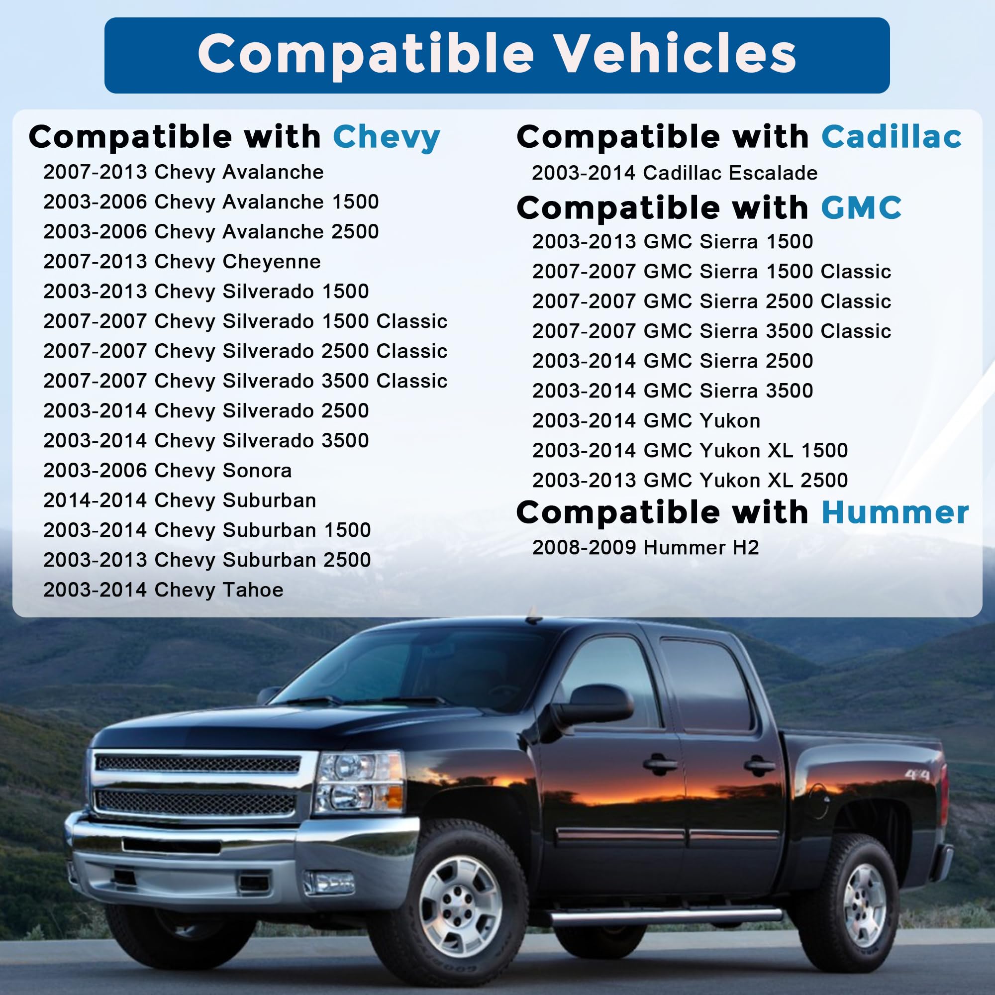 604-112 HVAC Blend Door Actuator For 2003-2014 Chevy Silverado GMC Sierra Yukon Cadillac Escalade H2 Replaces 15-73952 52495593 89018374 - Image 6