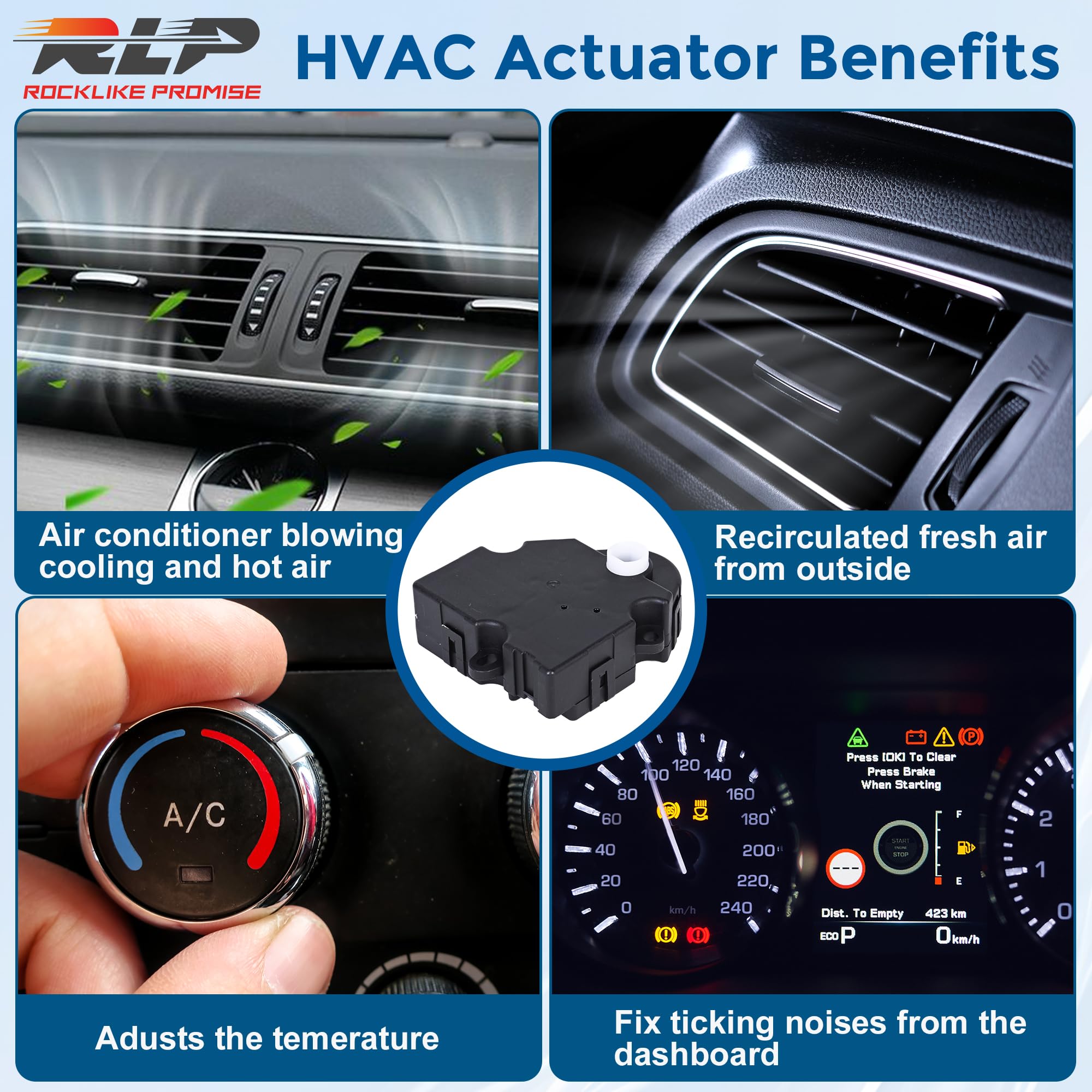 604-112 HVAC Blend Door Actuator For 2003-2014 Chevy Silverado GMC Sierra Yukon Cadillac Escalade H2 Replaces 15-73952 52495593 89018374 - Image 8