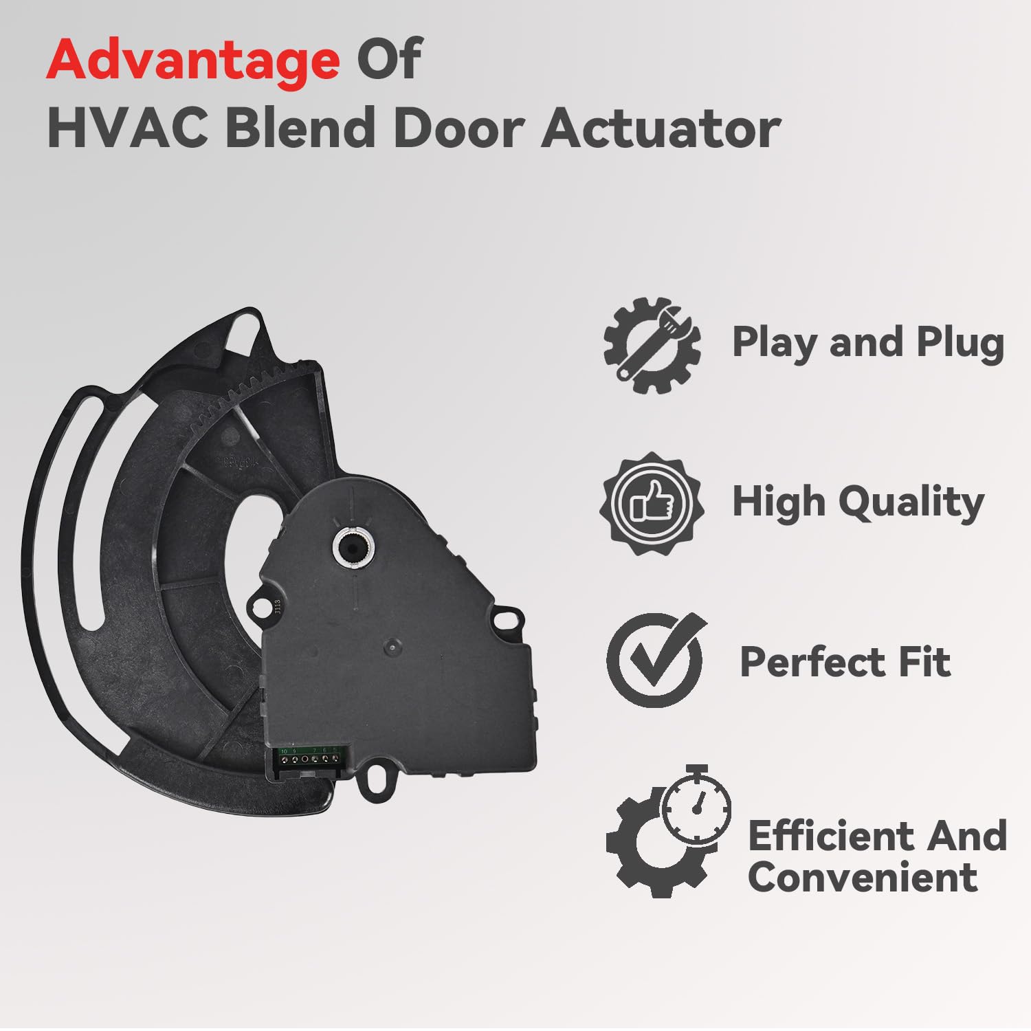 604-113 HVAC Heater Blend Door Actuator Compatible with 1999-2002 Chevy Avalanche Silverado 1500 2500 3500 Suburban Tahoe GMC Sierra Yukon XL HVAC Air Door Actuator Replaces#52473356 - Image 5