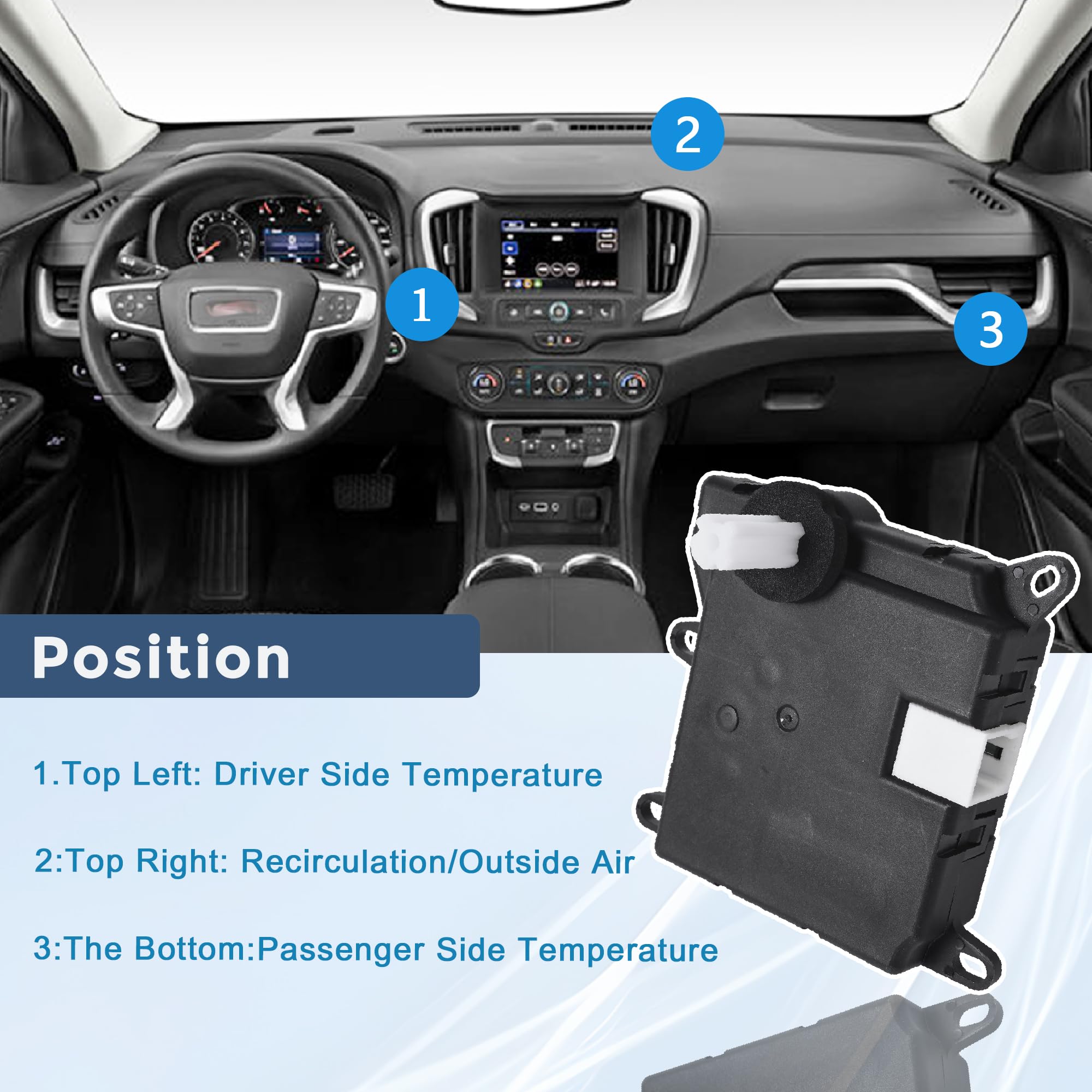 604-205 HVAC Heater Blend Door Actuator Compatible with Ford 1997-2004 F-150 Lobo 1997-2000 F-250 1997-2002 Expedition 1999-2002 Lincoln Navigator Replace# 2L3Z19E616BA XL3Z19E616BA Main Temperature - Image 5