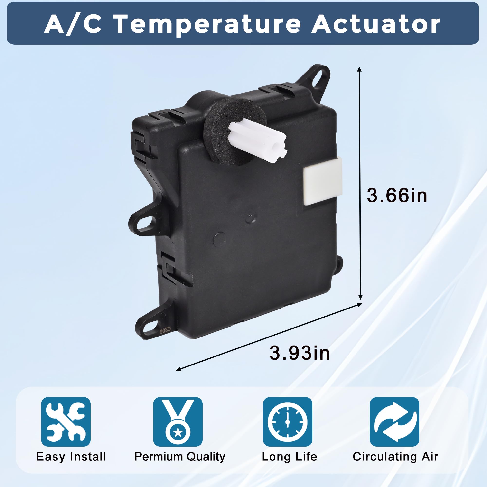 604-205 HVAC Heater Blend Door Actuator Compatible with Ford 1997-2004 F-150 Lobo 1997-2000 F-250 1997-2002 Expedition 1999-2002 Lincoln Navigator Replace# 2L3Z19E616BA XL3Z19E616BA Main Temperature - Image 6
