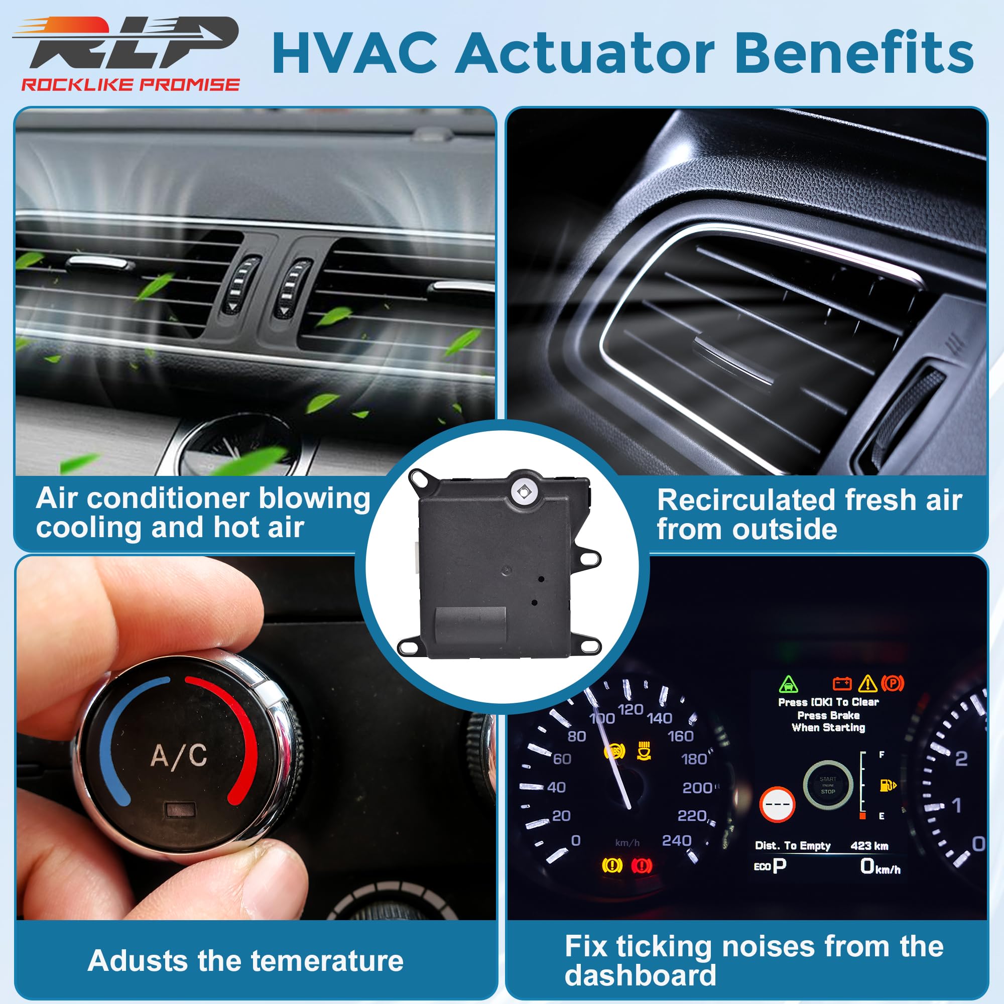 604-205 HVAC Heater Blend Door Actuator Compatible with Ford 1997-2004 F-150 Lobo 1997-2000 F-250 1997-2002 Expedition 1999-2002 Lincoln Navigator Replace# 2L3Z19E616BA XL3Z19E616BA Main Temperature - Image 7