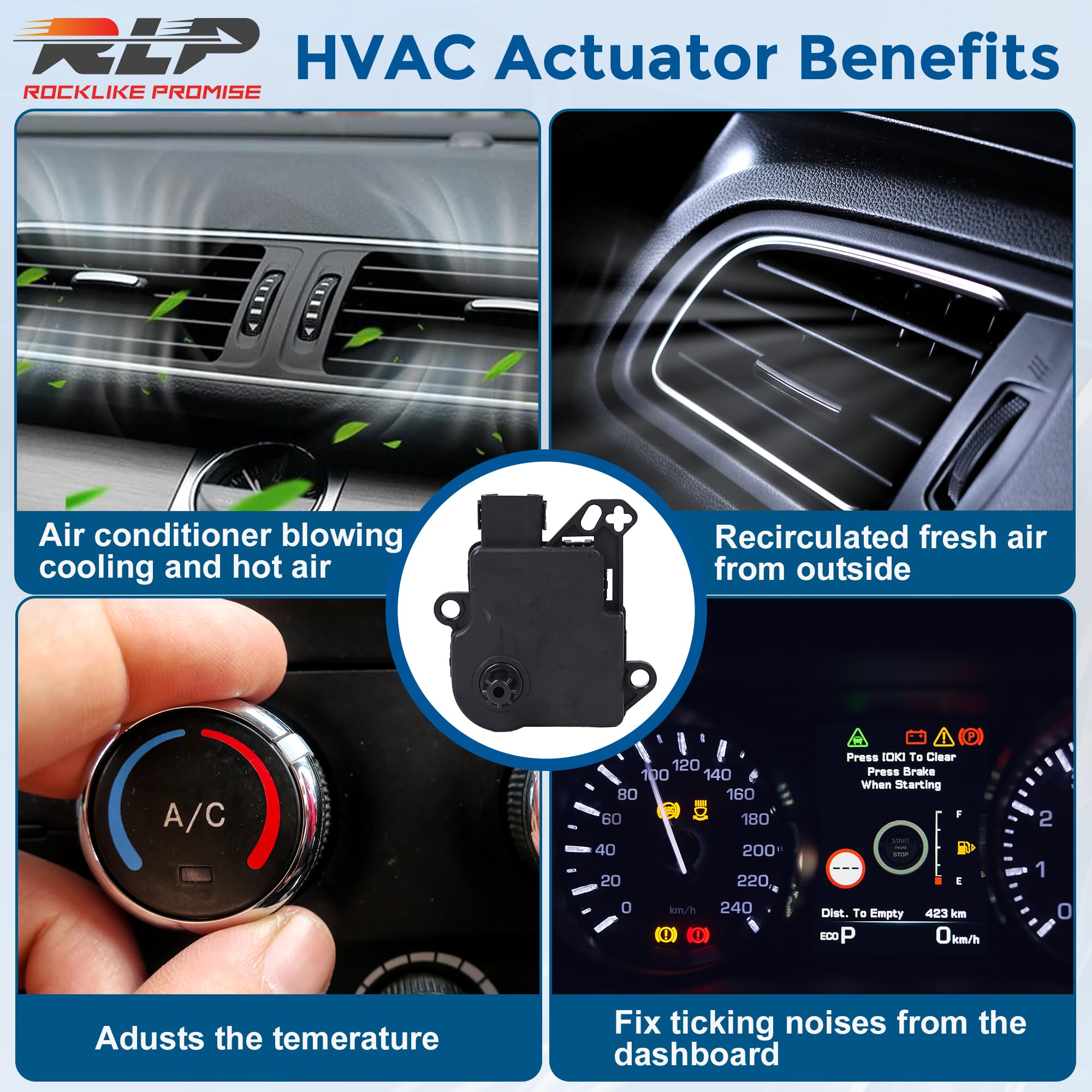 604-234 Blend Door Actuator HVAC Actuator Compatible with Ford 2011-2019 Explorer Flex Police Sedan Police Taurus Lincoln MKS MKT Replaces AA5Z-19E616-C YH-1779 Main-Air Inlet & Temperature - Image 8