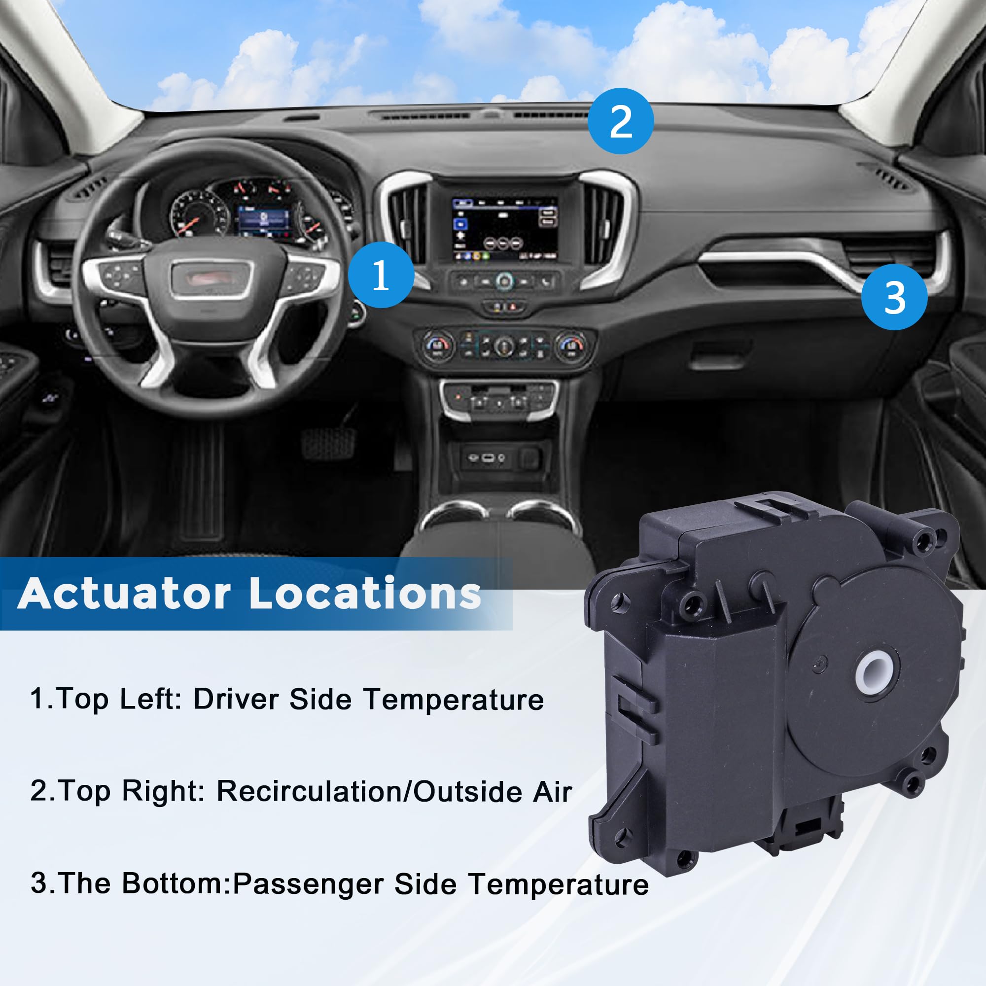 604-906 HVAC Blend Actuator Compatible with Toyota Camry 2007-2017 Avalon 2005-2016 Highlander 2010-2016 Sienna 2011-2016 Venza ES350 ES300h RX350 Replaces 8710607120 Main & Left Main Air Mix - Image 7