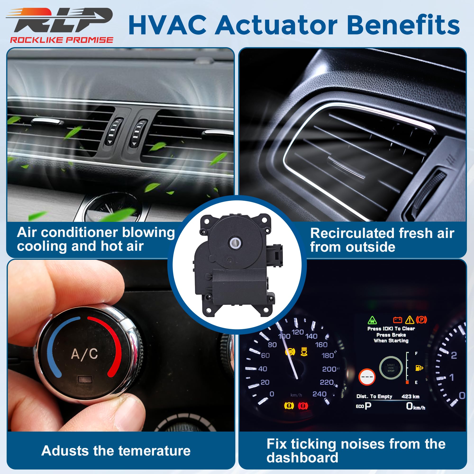 604-906 HVAC Blend Actuator Compatible with Toyota Camry 2007-2017 Avalon 2005-2016 Highlander 2010-2016 Sienna 2011-2016 Venza ES350 ES300h RX350 Replaces 8710607120 Main & Left Main Air Mix - Image 8
