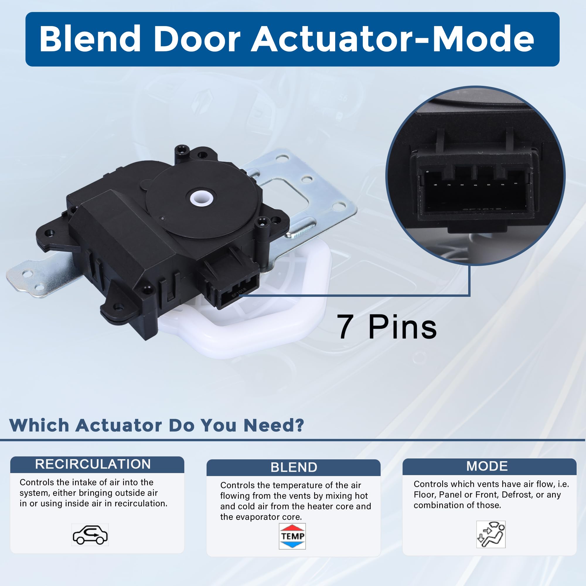 79140-SNA-A01 Blend Door Actuator for Honda Civic 2006-2011 HVAC Main Mode Replacement 604-879 - Image 4