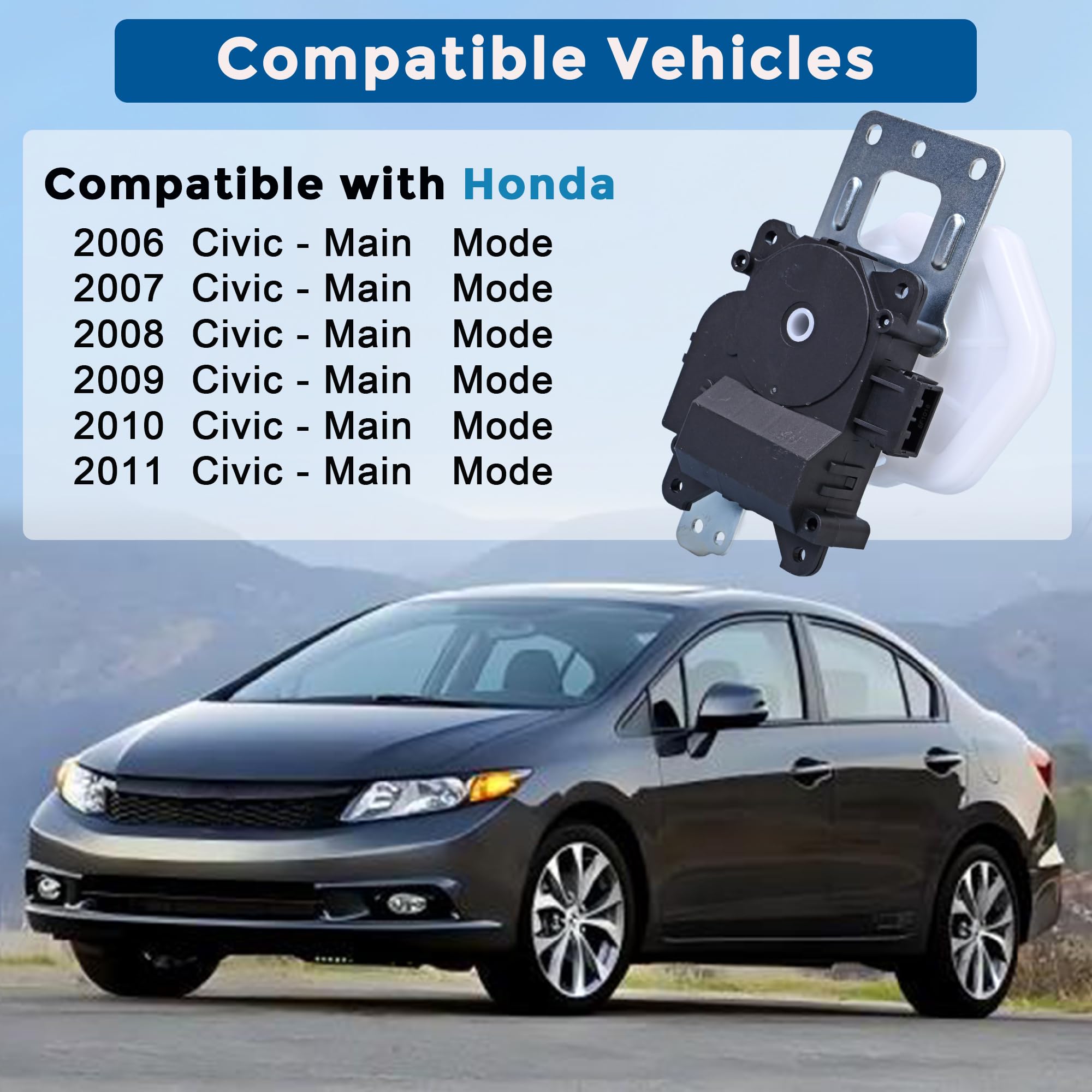 79140-SNA-A01 Blend Door Actuator for Honda Civic 2006-2011 HVAC Main Mode Replacement 604-879 - Image 6