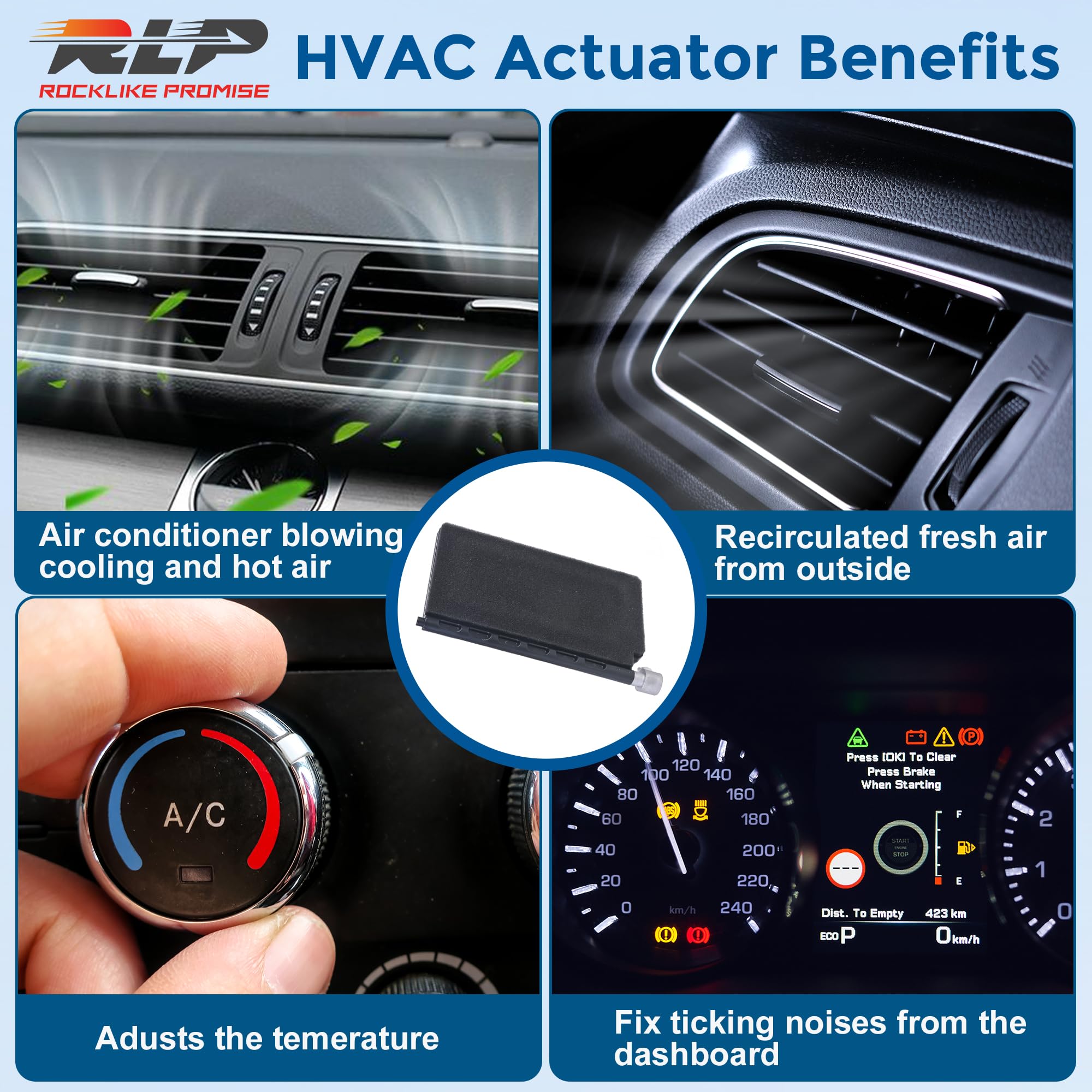 902-325 HVAC Blend Door Repair Kit Compatible with 2002-2010 Dodge Ram 1500 2500 3500 4500 5500 Replaces 68004226AA 68004226AB Recirculation - Image 7