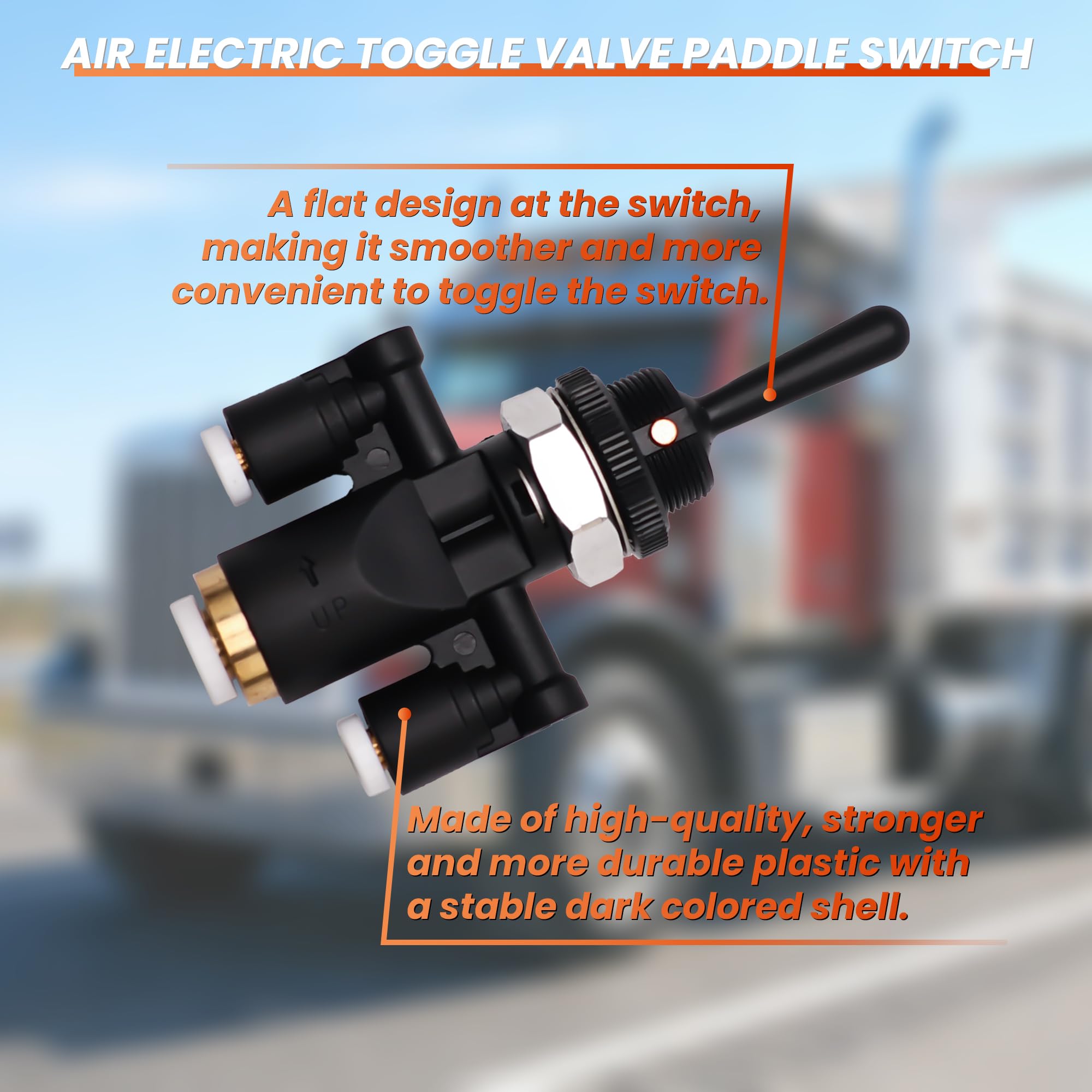 Air Window Toggle Valve Switch 1/4 Compatible with Peterbilt 379 Kenworth Truck Replaces 818-0007-000 8180007000 - Image 6