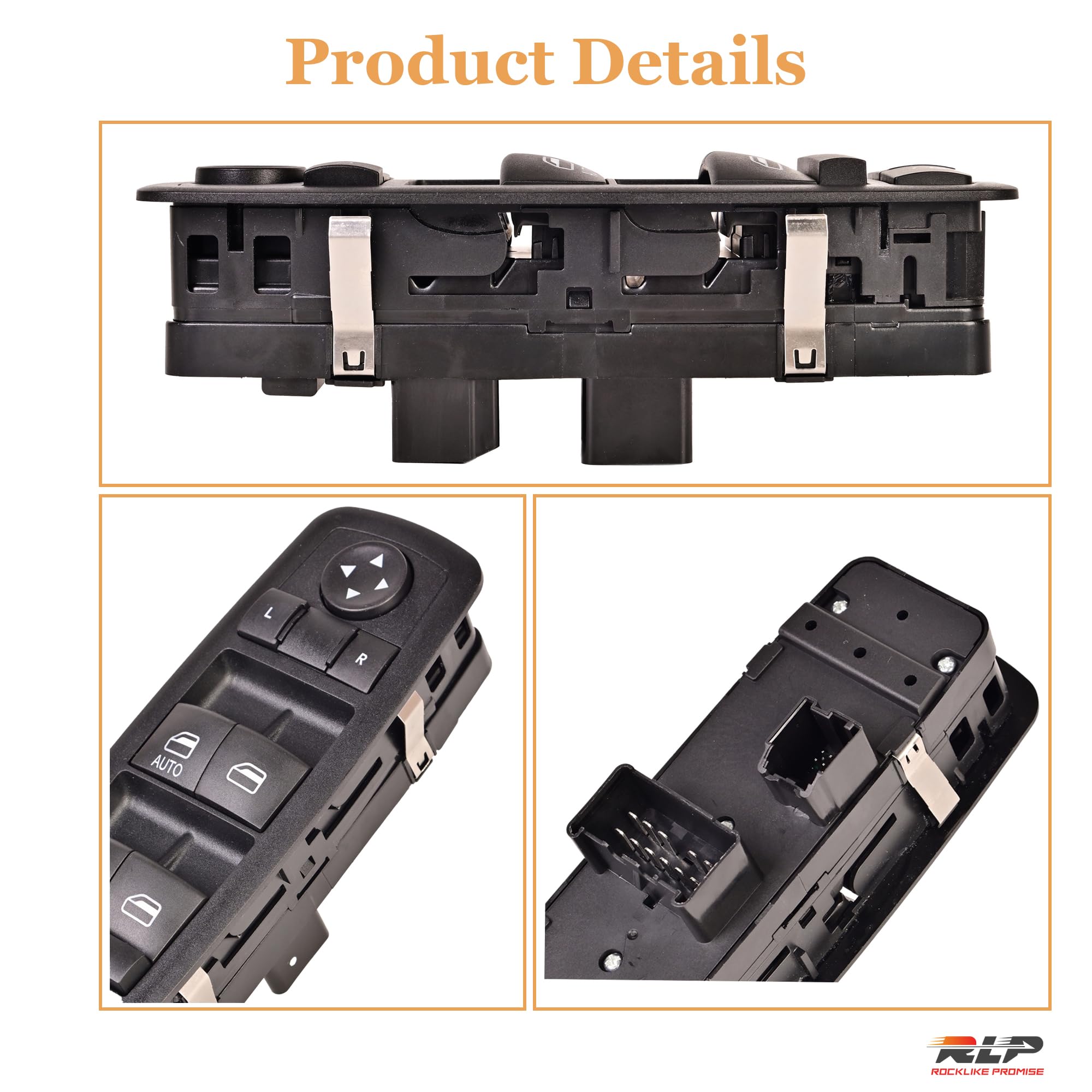 Driver Side Master Power Window Switch - 8Pins + 13Pins - Compatible with 2011-2016 Dodge Journey Window Control Switch Replaces 68084001AD 68084001AB 68084001AC - Image 5