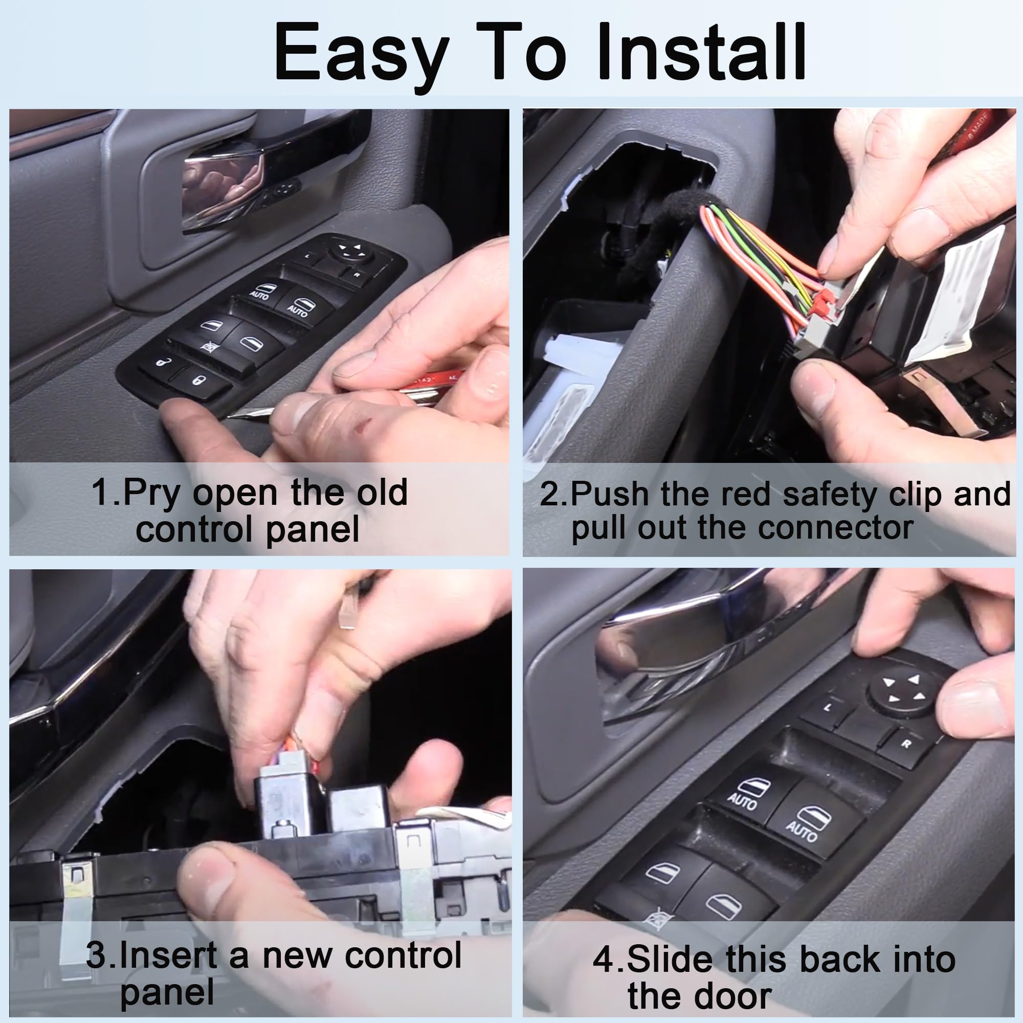 Driver Side Master Power Window Switch - 8Pins + 3Pins - Compatible with 2012-2014 Chrysler 300 2013-2014 Dodge Charger Replaces 68139805AA 68139805AB 68139805AC - Image 7