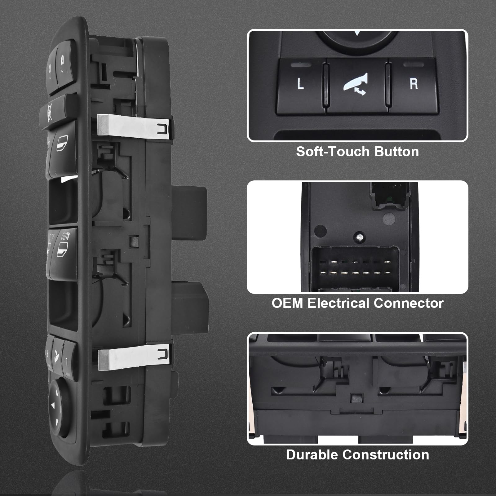 Driver Side Master Power Window Switch 9 Pins + 3Pins Compatible with 2012-2015 17-19 Dodge Grand Caravan 2013-2015 Ram 1500 2500 2015 Ram 3500 2012-2015 Town&Country Replaces# 68110867AB 68110867AA - Image 3