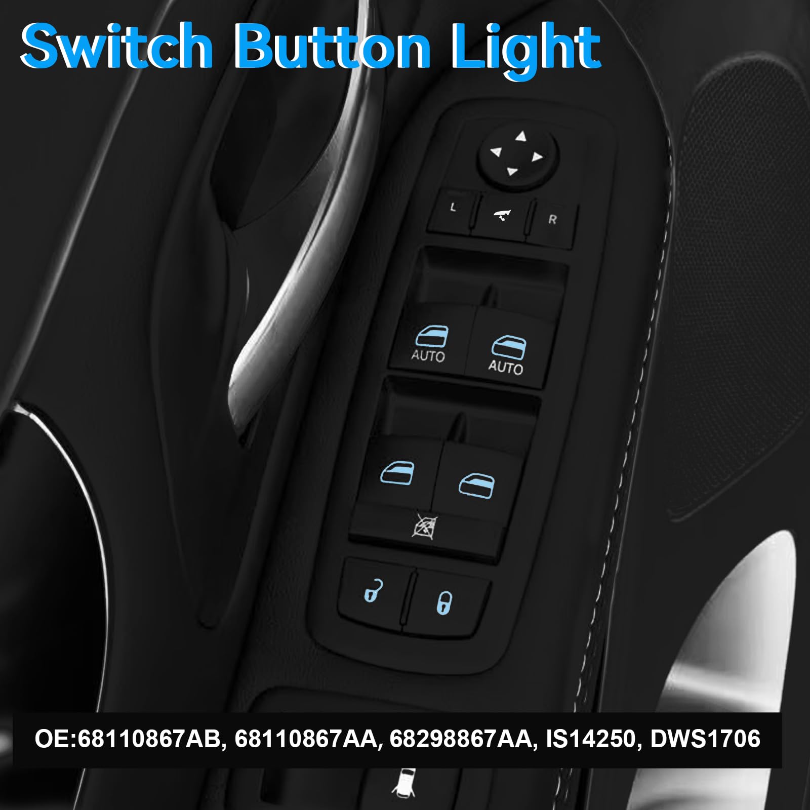 Driver Side Master Power Window Switch 9 Pins + 3Pins Compatible with 2012-2015 17-19 Dodge Grand Caravan 2013-2015 Ram 1500 2500 2015 Ram 3500 2012-2015 Town&Country Replaces# 68110867AB 68110867AA - Image 6