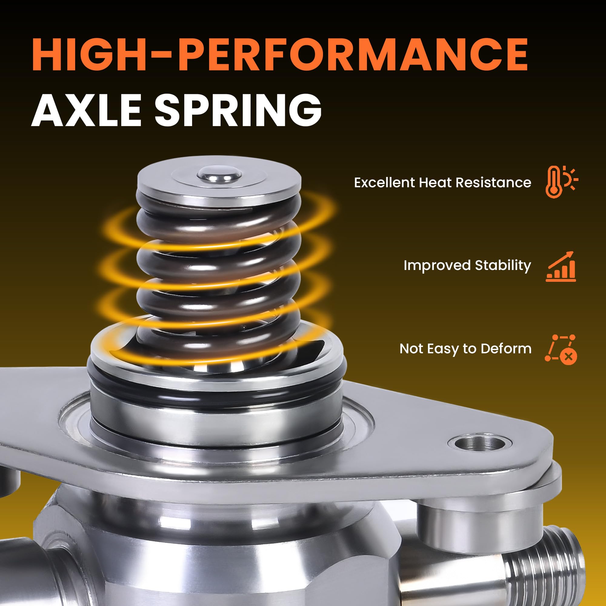 EP1028 High Pressure Fuel Pump Compatible with LaCrose Regal Verano Chevy Captiva Sport Equinox Impala Malibu Orlando GMC Terrain L4 2.4L Repalces 12641847 12639694 - Image 5