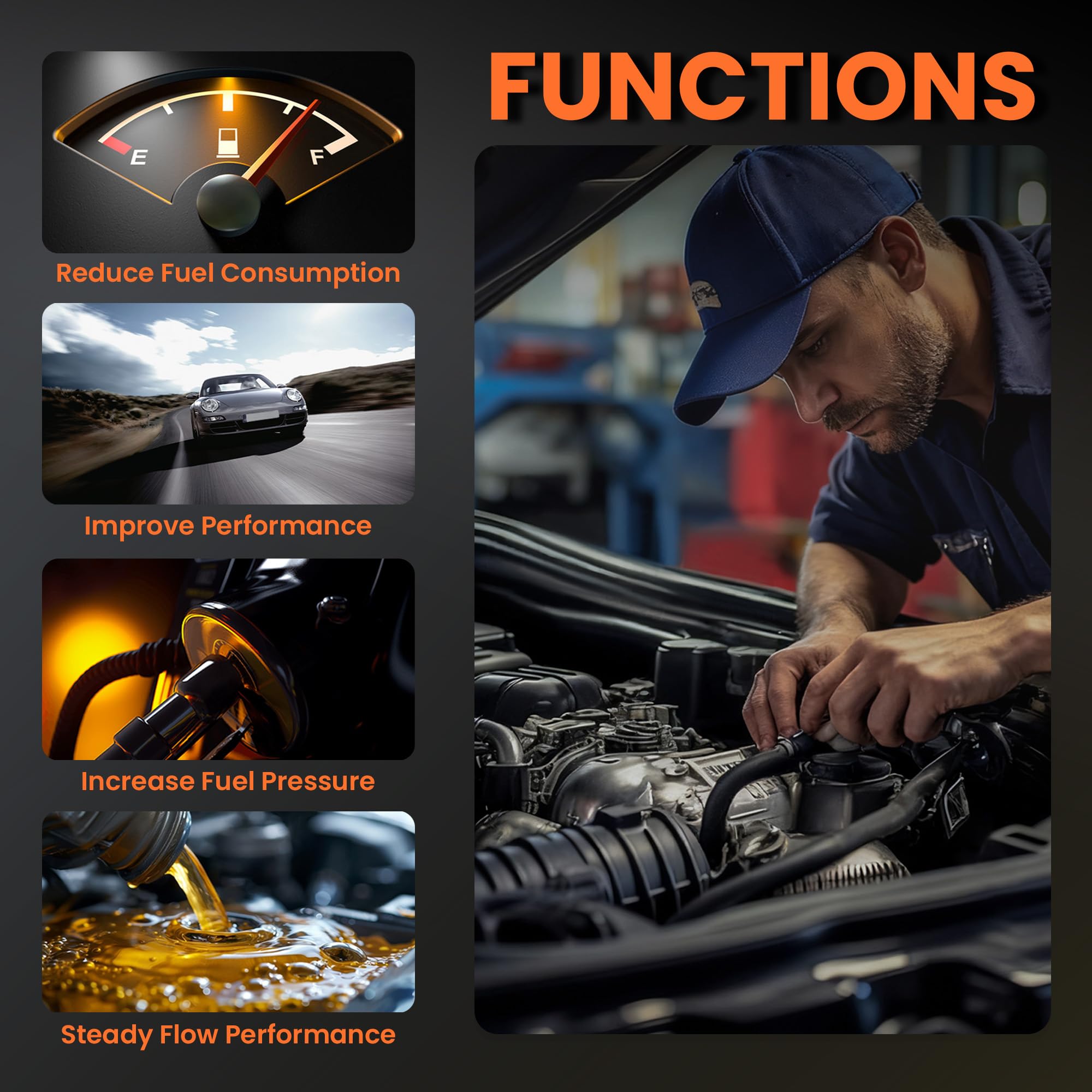 EP1028 High Pressure Fuel Pump Compatible with LaCrose Regal Verano Chevy Captiva Sport Equinox Impala Malibu Orlando GMC Terrain L4 2.4L Repalces 12641847 12639694 - Image 6