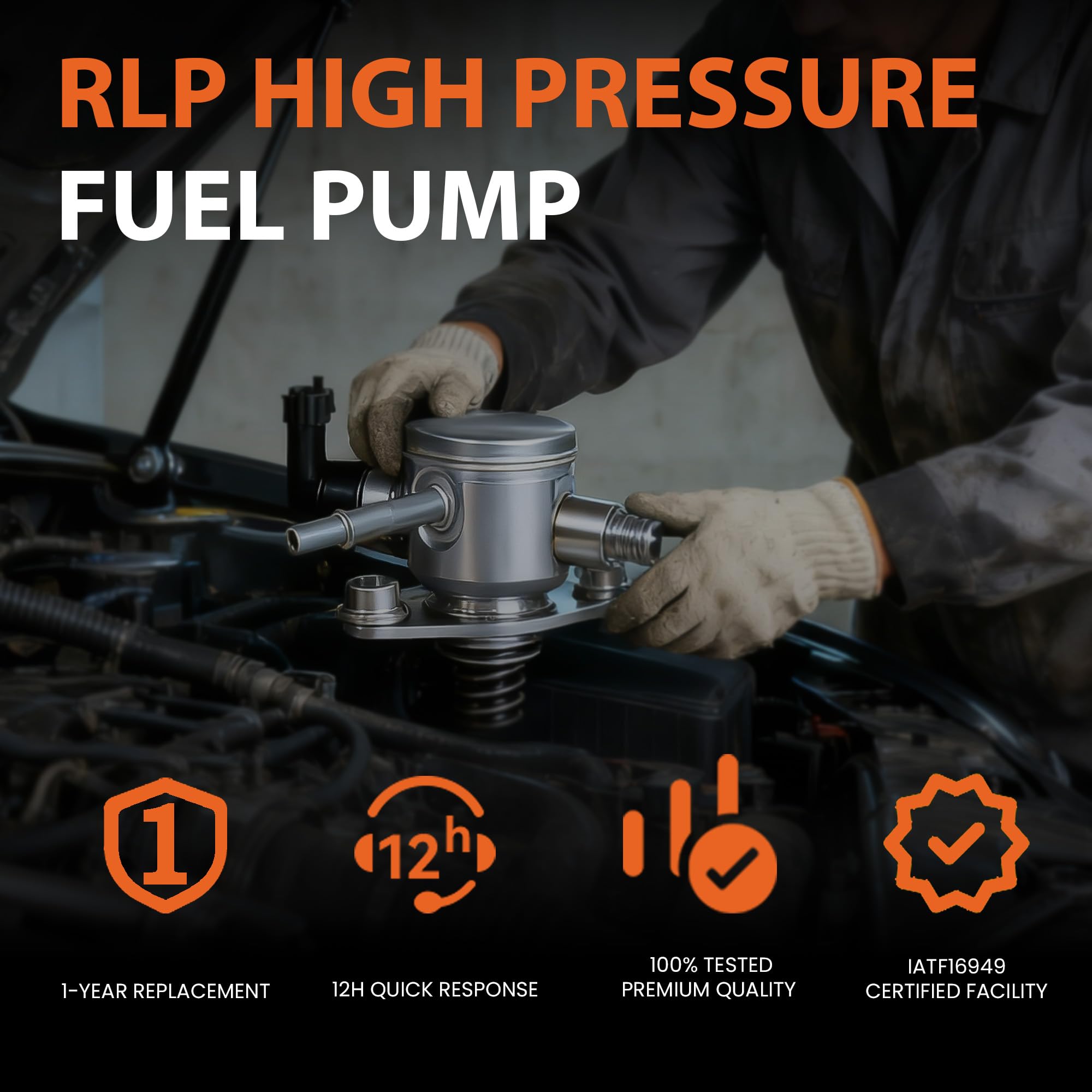 EP1028 High Pressure Fuel Pump Compatible with LaCrose Regal Verano Chevy Captiva Sport Equinox Impala Malibu Orlando GMC Terrain L4 2.4L Repalces 12641847 12639694 - Image 7