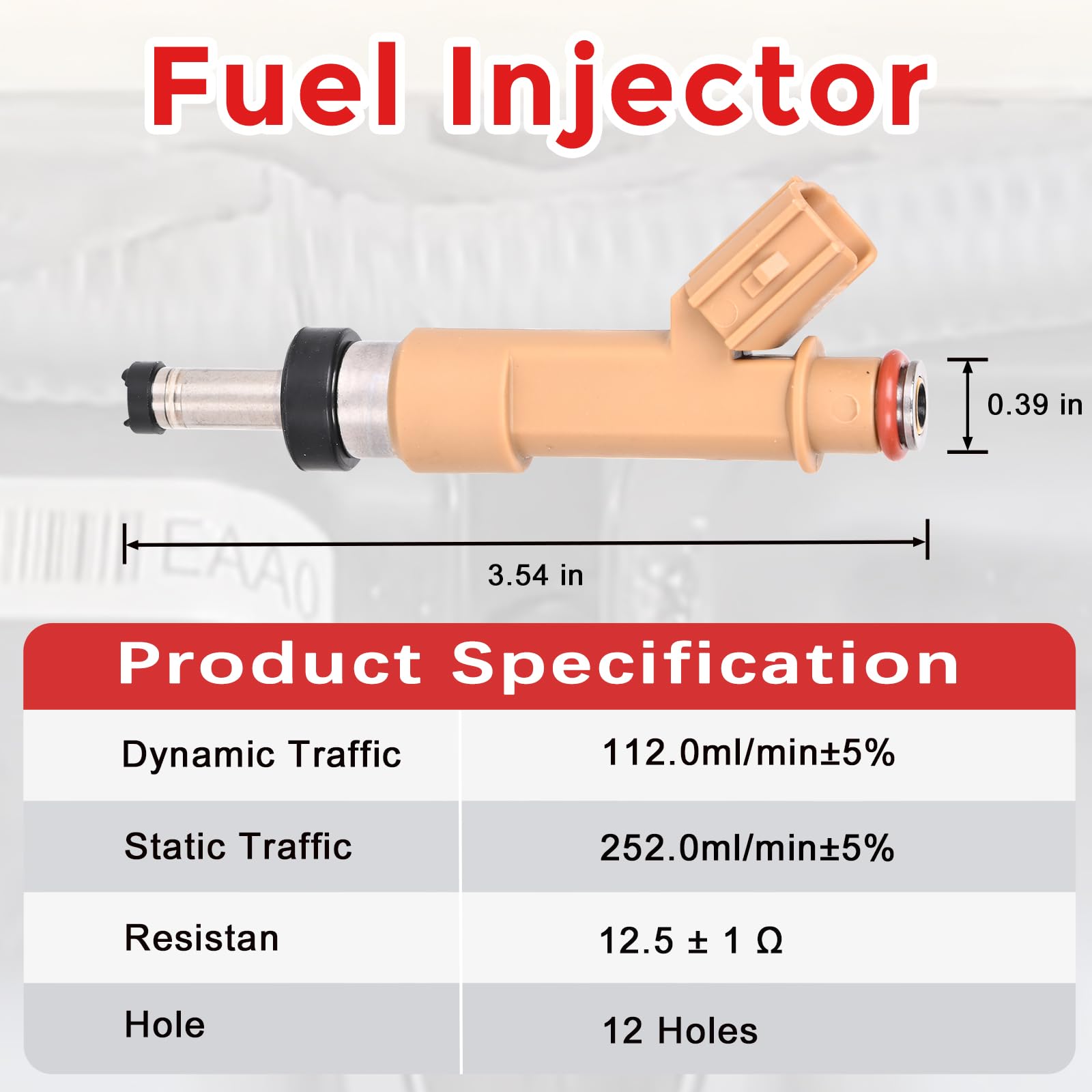 Fuel Injectors 23250-0T020 Set of 4 Compatible with Toyota Corolla 2009-2019 Matrix 2009-2013 Scion xD 2008-2009 1.8 L Replace# 23209-09140 23209-39145 12 Holes - Image 3