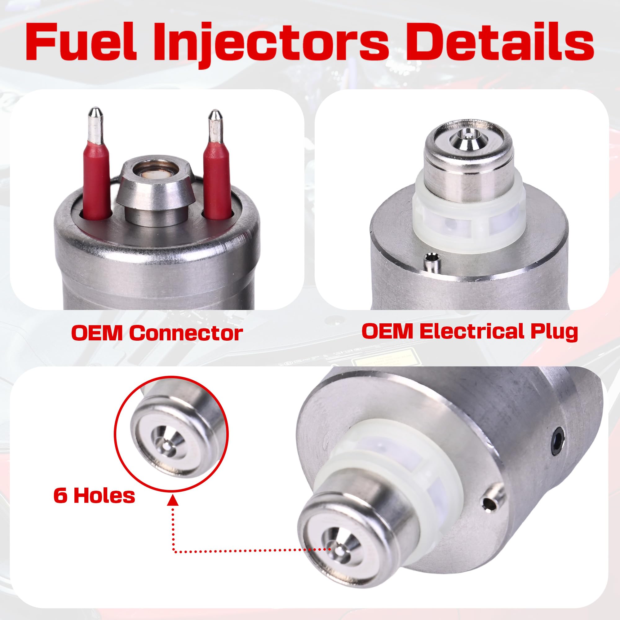Fuel Injectors Set of 2 Compatible with Buick Roadmaster Cadillac Brougham Blazer Suburban Tahoe GMC Yukon Isuzu Oldsmobile V8 5.7L Replace# 17111864 17112494 - Image 4