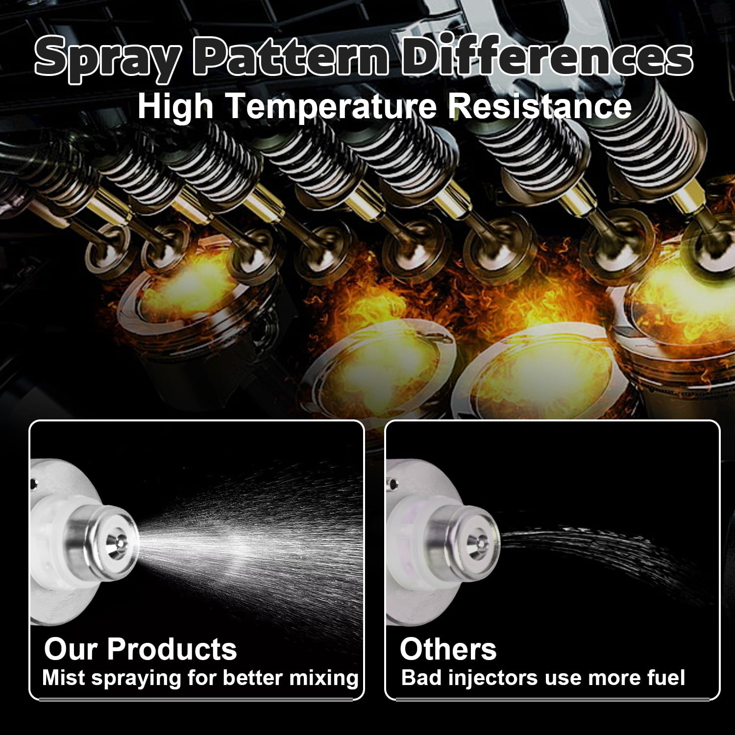 Fuel Injectors Set of 2 Compatible with Buick Roadmaster Cadillac Brougham Blazer Suburban Tahoe GMC Yukon Isuzu Oldsmobile V8 5.7L Replace# 17111864 17112494 - Image 7