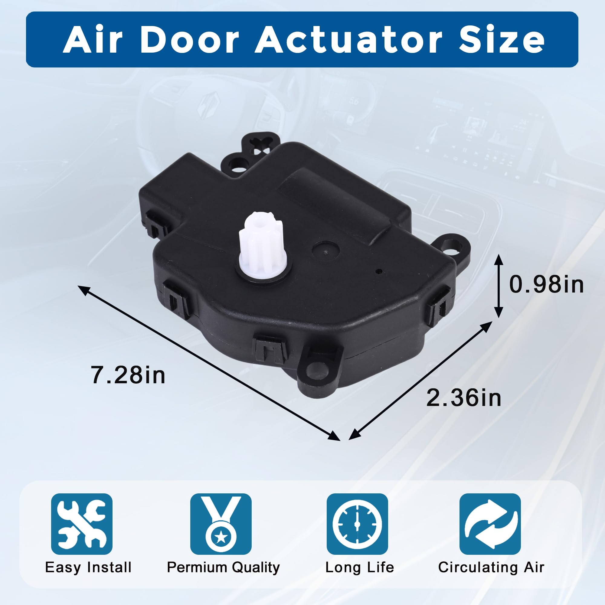 HVAC Blend Door Actuator 604-024 Fits for Chrysler 300 Dodge Charger Challenger Grand Caravan Heater Air Door Actuator Motor Replaces 68033337AA 68238243AA 68031977AA - Image 4