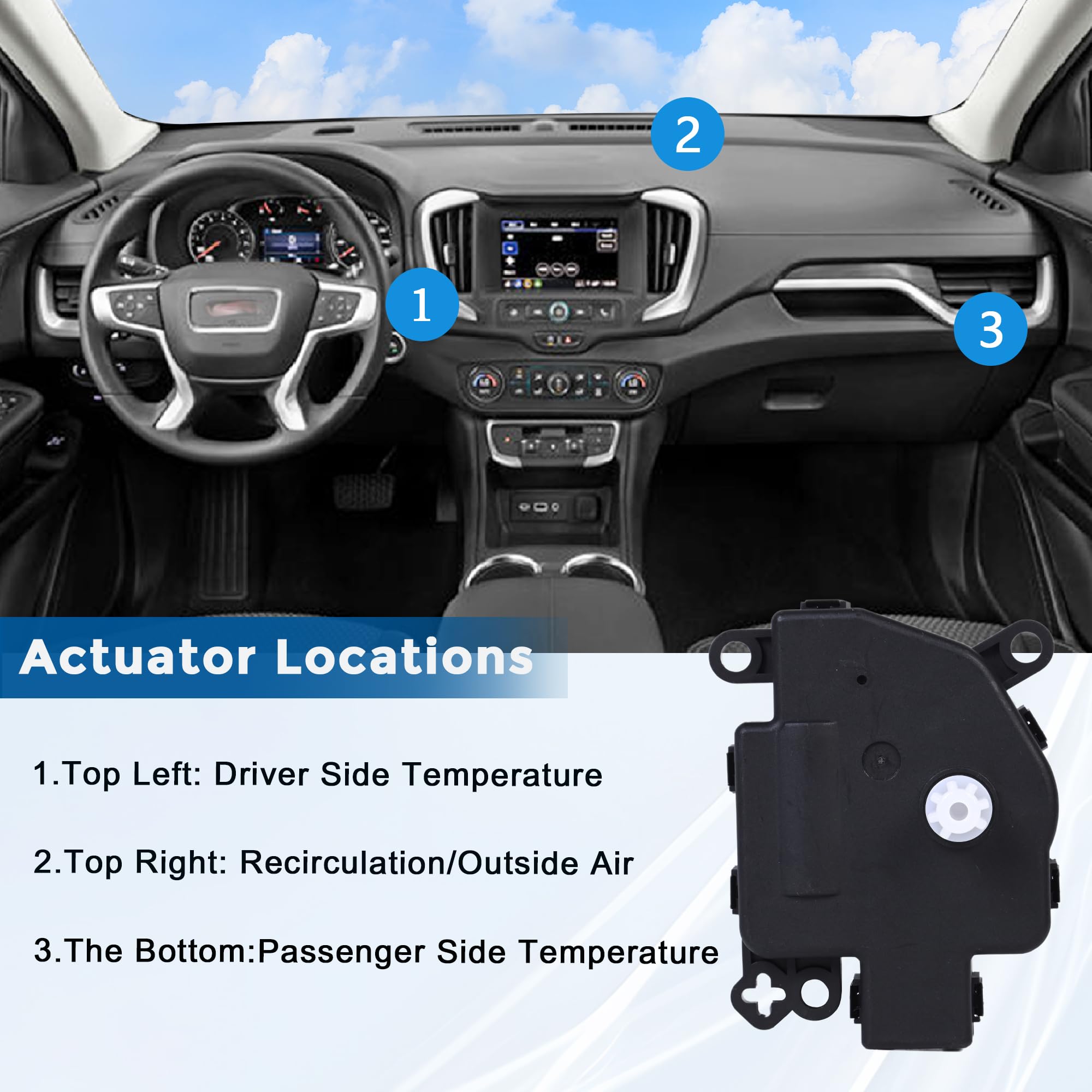 HVAC Blend Door Actuator 604-024 Fits for Chrysler 300 Dodge Charger Challenger Grand Caravan Heater Air Door Actuator Motor Replaces 68033337AA 68238243AA 68031977AA - Image 7