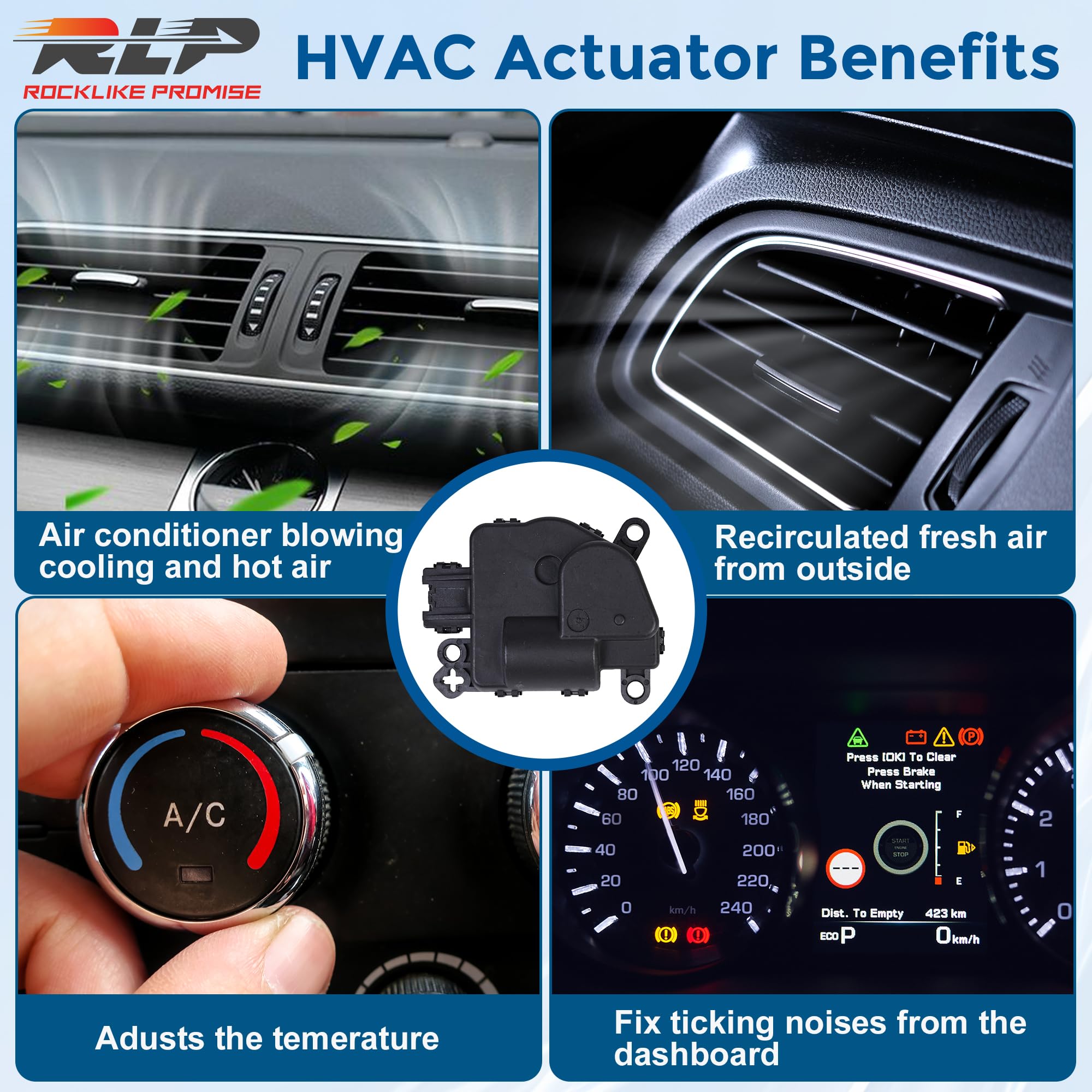 HVAC Blend Door Actuator 604-024 Fits for Chrysler 300 Dodge Charger Challenger Grand Caravan Heater Air Door Actuator Motor Replaces 68033337AA 68238243AA 68031977AA - Image 8