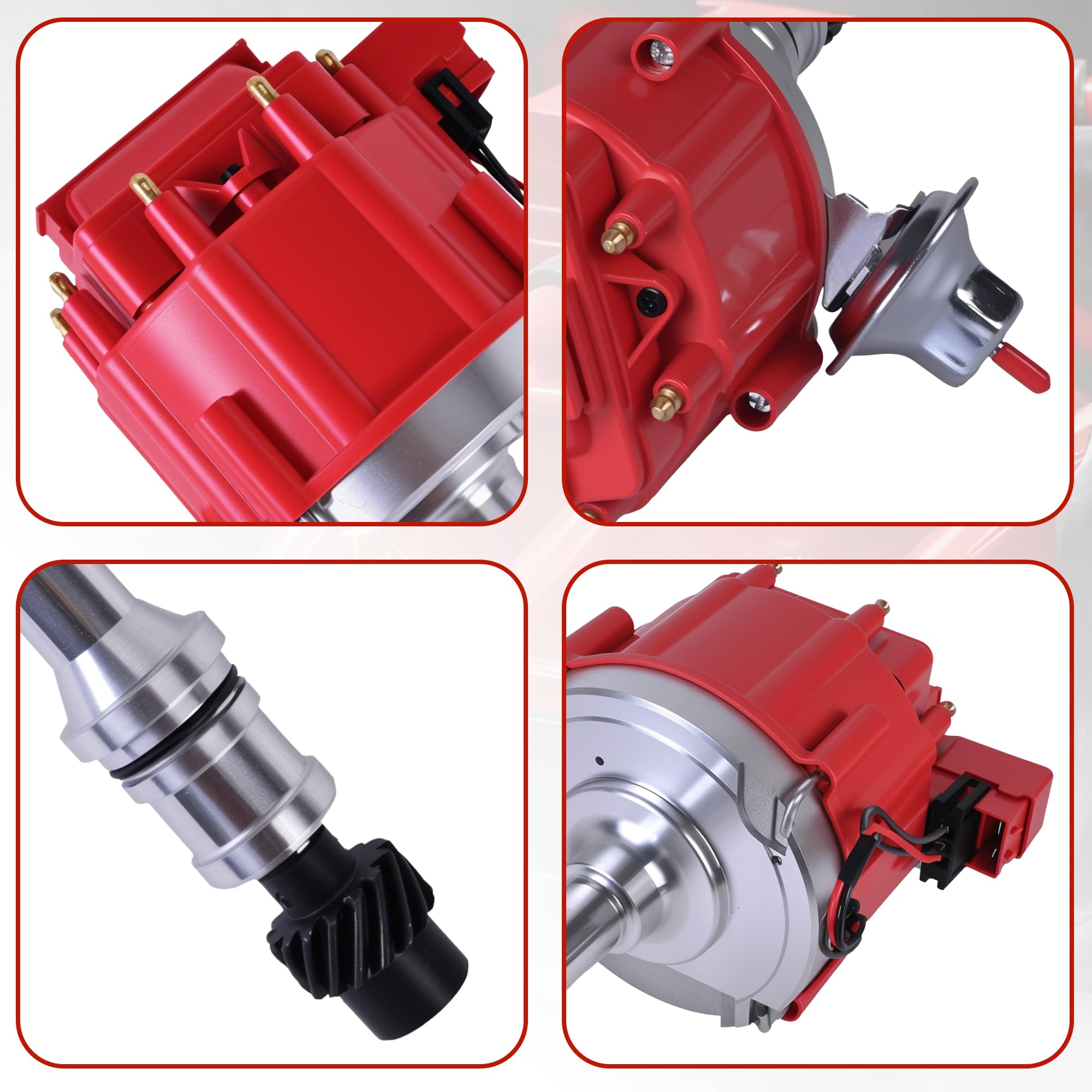 Ignition Distributor With Cap & Rotor Compatible With 1968-1976 Oldsmobile Olds V8 260 307 330 350 400 403 425 455 Engine Replace 1045511 403RHEI PC6009 PE328 HEI Distributor - Image 7