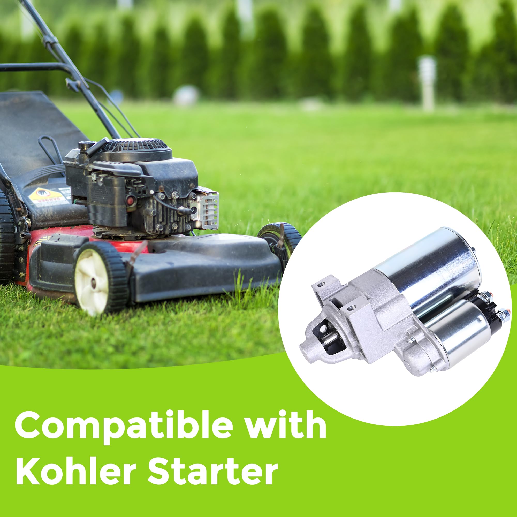 Kohler Starter 10 Teeth Compatible with 2509808 2509809 2509811 SDR0291 41012182 41012182R 41012414 15 16 17 18 20 21 22 23 25 26 27 28 30 31 HP John Deere Toro Cub Cadet Scotts Thomas Grasshopper - Image 8