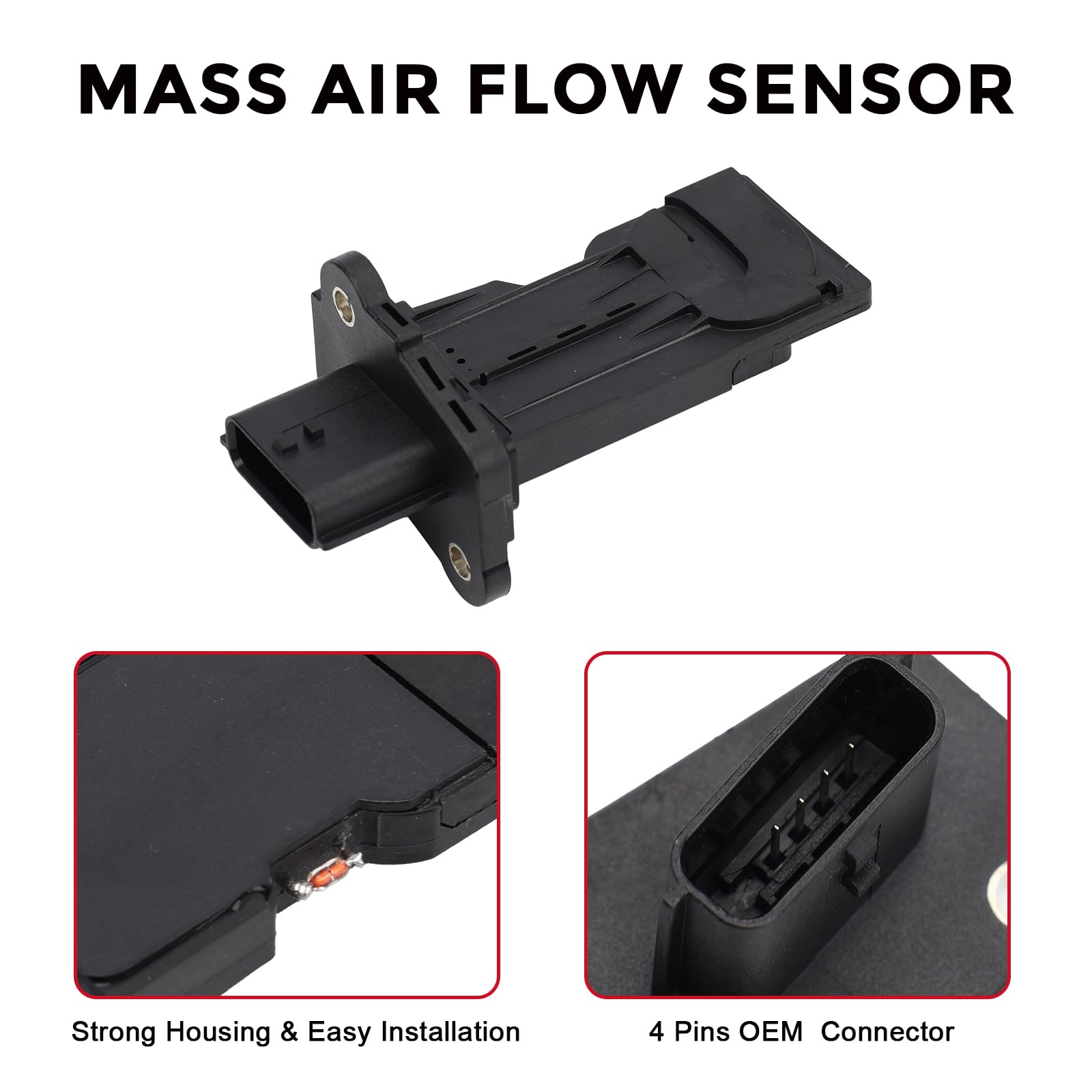 Mass Air Flow Sensor MAF Compatible with Nissan Altima Sentra Pathfinder Infiniti M35h Q50 Q70 QX60 1.8L 2.5L 3.5L Replacement for 22680-1MG0A MAF0102 - Image 4