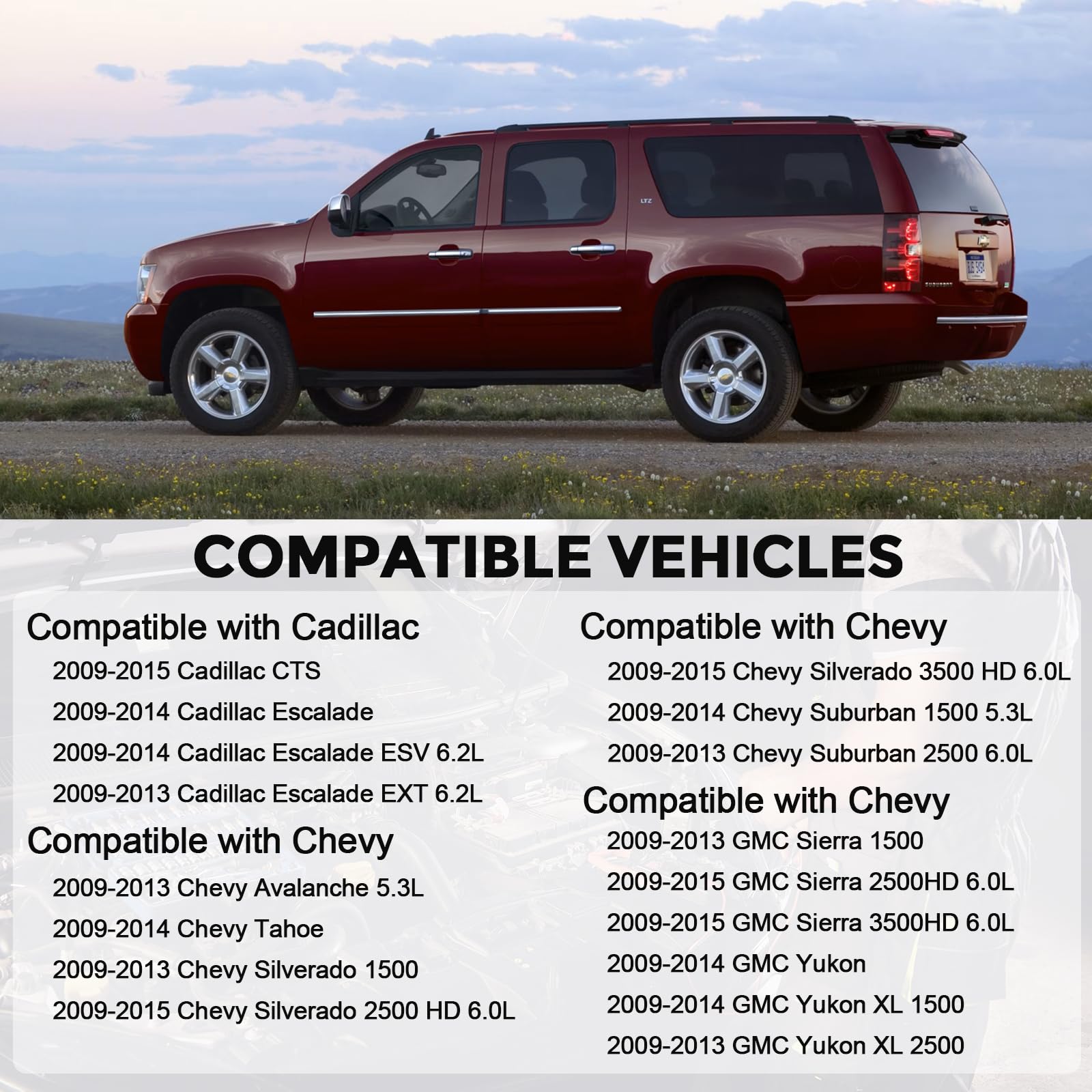 Mass Air Flow Sensor MAF Sensor Compatible with Cadillac CTS Escalade Chevy Avalanche Silverado Suburban Tahoe GMC Sierra Yukon XL 1500 2500 Replaces 10393948 23256991 - Image 5