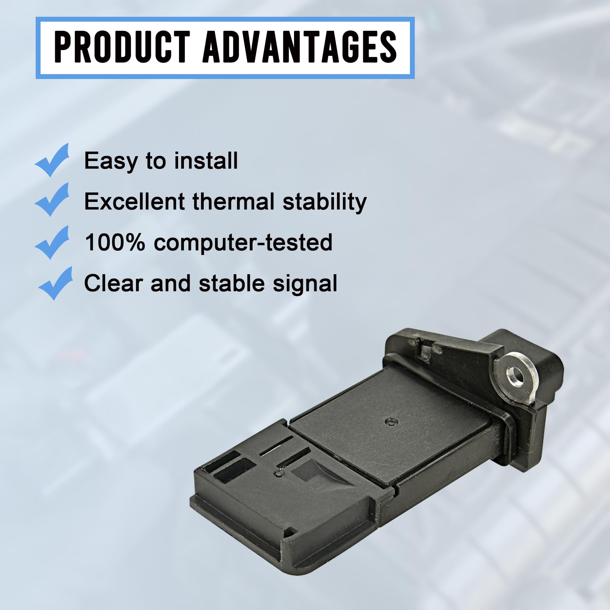 Mass Air Flow Sensor MAF Sensor Compatible with Ford Escape Expedition Explorer F150 F250 F350 Lincoln MKX MKZ Navigator Town Car Mercury Mariner Mountaineer Replaces 3L3Z-12B579-BA MAF0012 - Image 3