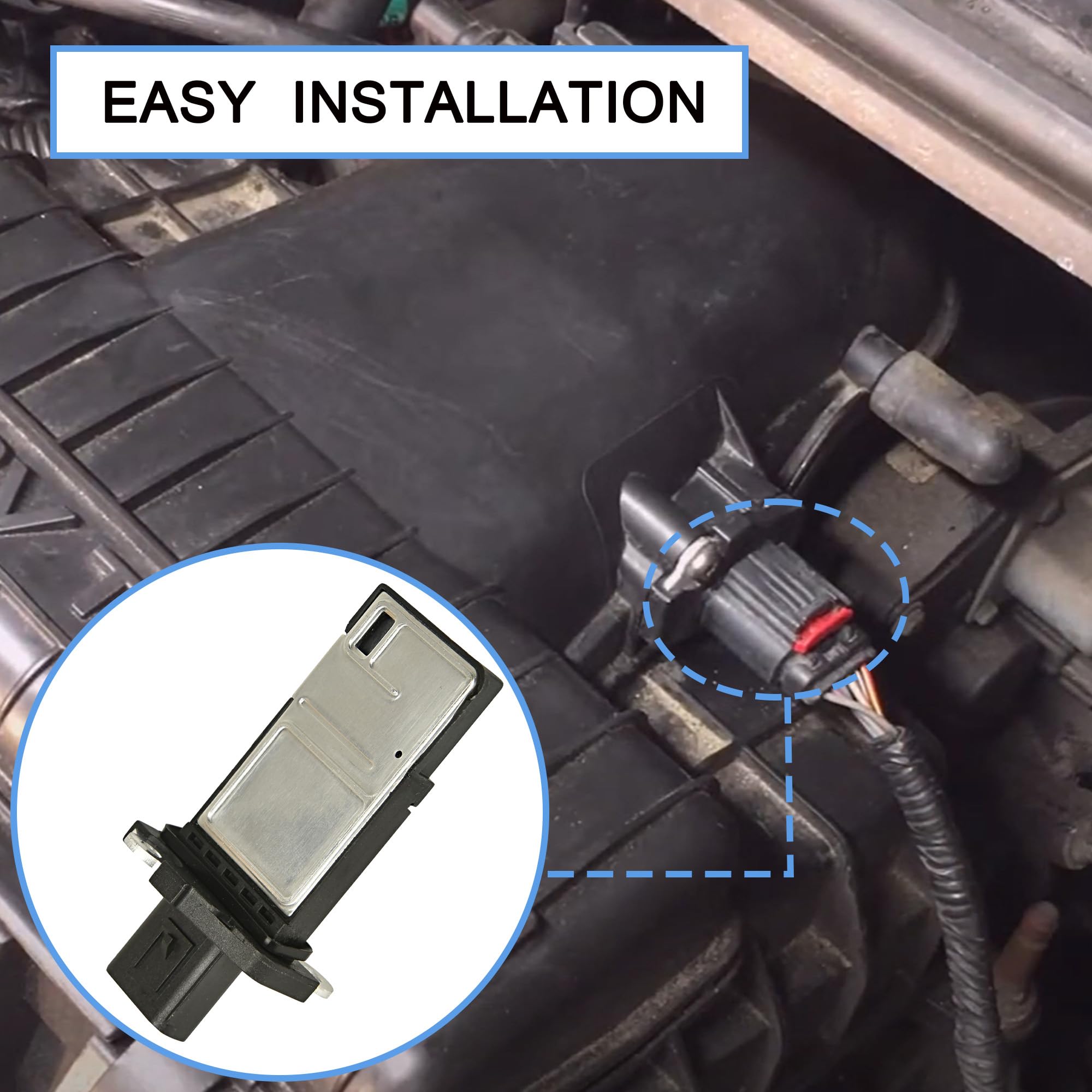 Mass Air Flow Sensor MAF Sensor Compatible with Ford Escape Expedition Explorer F150 F250 F350 Lincoln MKX MKZ Navigator Town Car Mercury Mariner Mountaineer Replaces 3L3Z-12B579-BA MAF0012 - Image 6