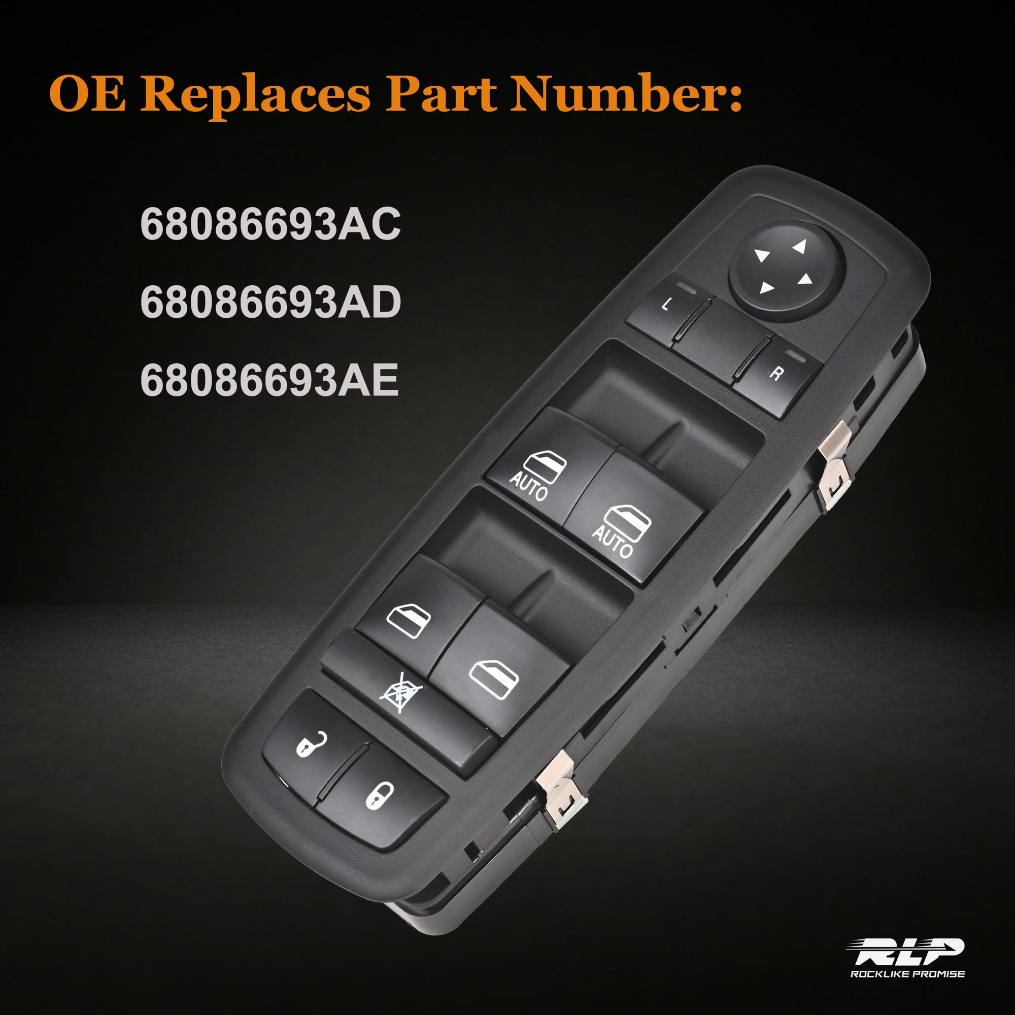 Master Power Window Switch Driver Side- 8Pins + 3Pins - Compatible with 2011 2012 2013 Dodge Durango Window Control Switch Replaces 68086693AC 68086693AD 68086693AE - Image 4