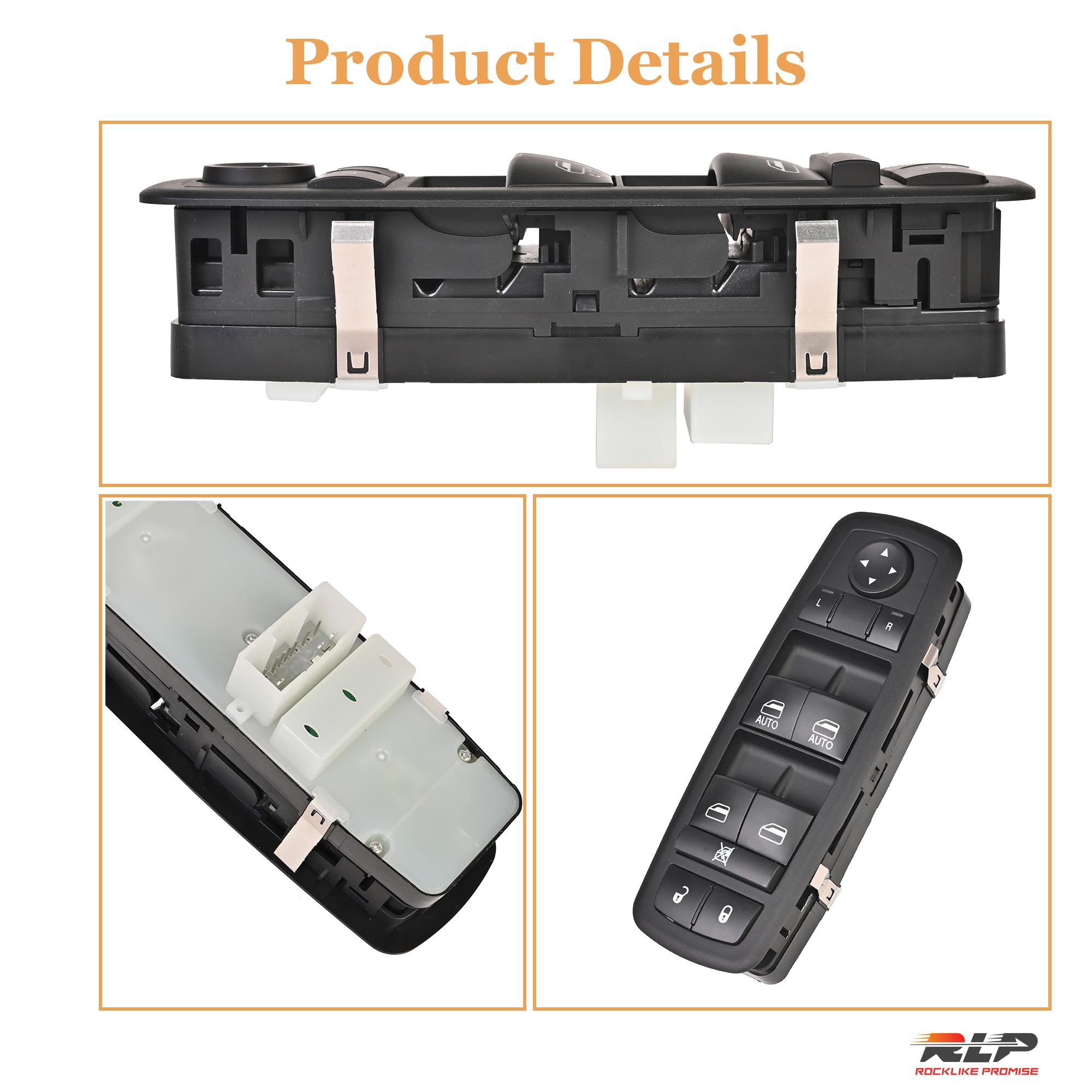 Master Power Window Switch Driver Side- 8Pins + 3Pins - Compatible with 2011 2012 2013 Dodge Durango Window Control Switch Replaces 68086693AC 68086693AD 68086693AE - Image 5