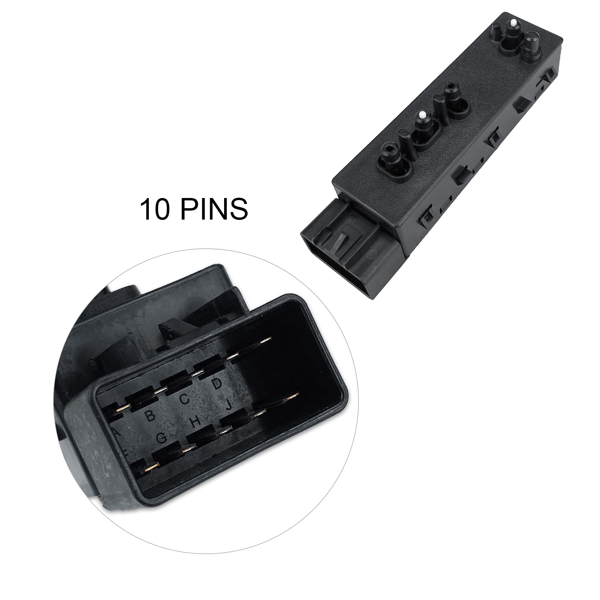 Power Seat Switch Front Left Driver Side Adjuster Button Switch Compatible with Buick Cadillac SRX Chevy Camaro Cruze Equinox Malibu Traverse GMC Acadia Terrain Replacement for 25974714 - Image 5