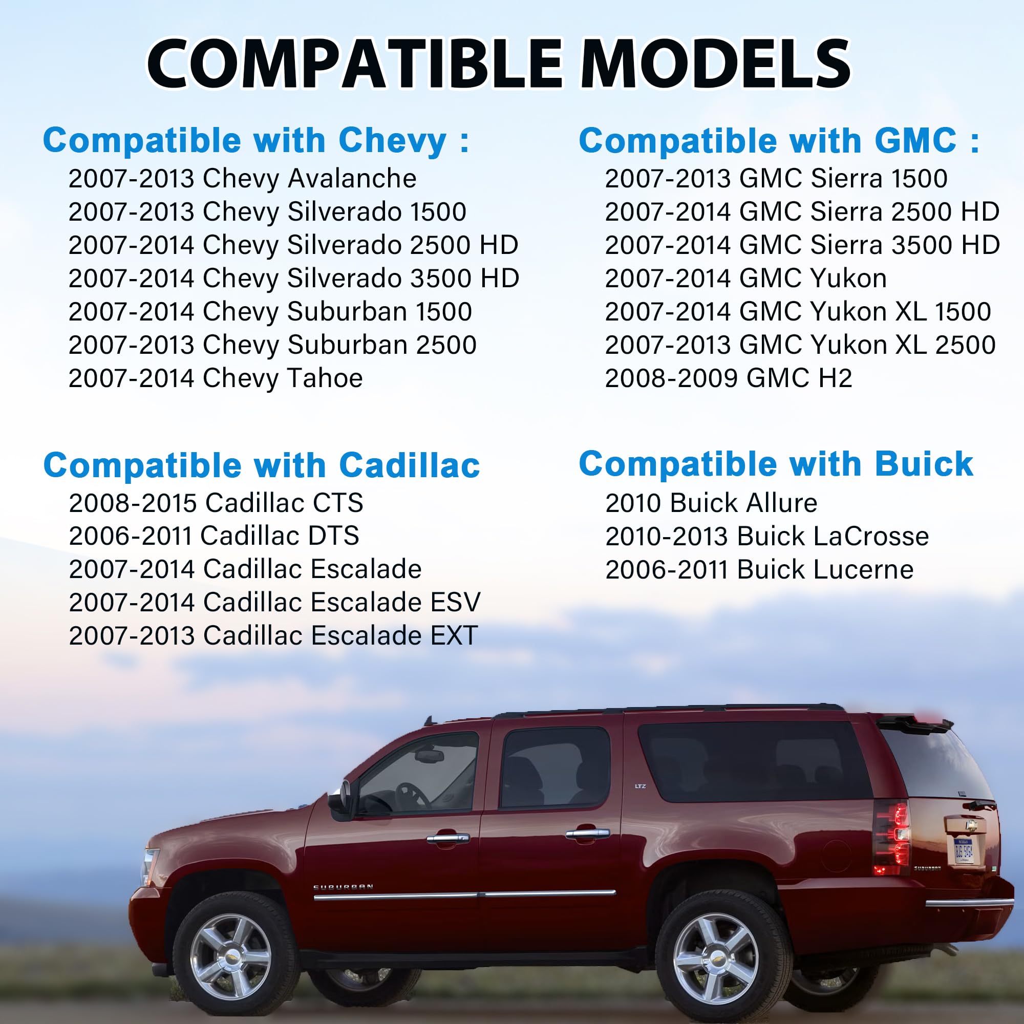 Power Seat Switch Passenger Side Seat Switch Compatible with 2007-2014 Buick Lacrosse Chevy Avalanche Silverado Surban GMC Sierra Yukon Replacement for 12451498 25974715 - Image 5