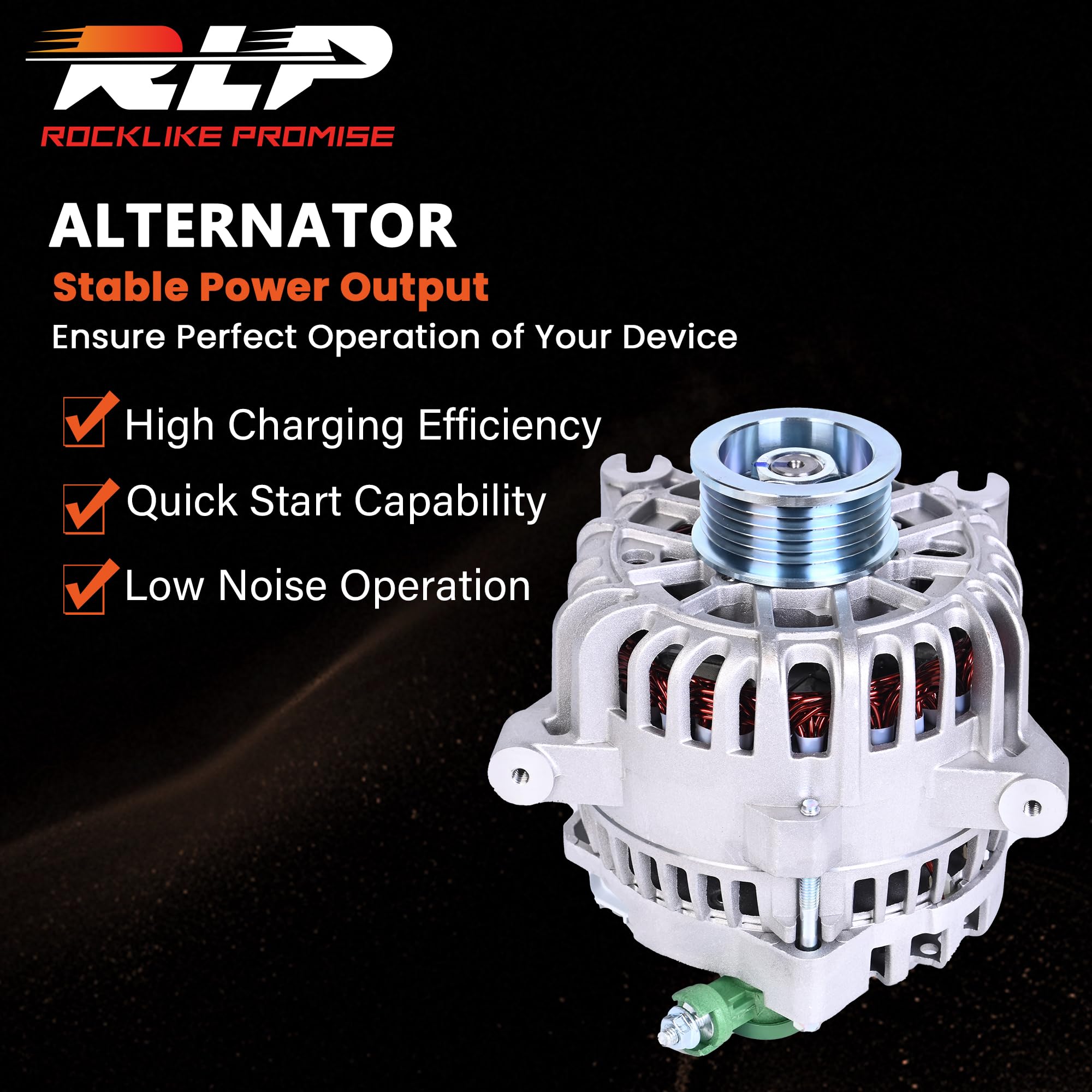 RLP Alternator 110 Amp Compatible With 2004-2008 Ford F150 Expedition Lincoln Mark LT Navigator V8 Replace# 8318N 4L3U10300BA 4L3U10300BB 6L3T-10300-AA - Image 6