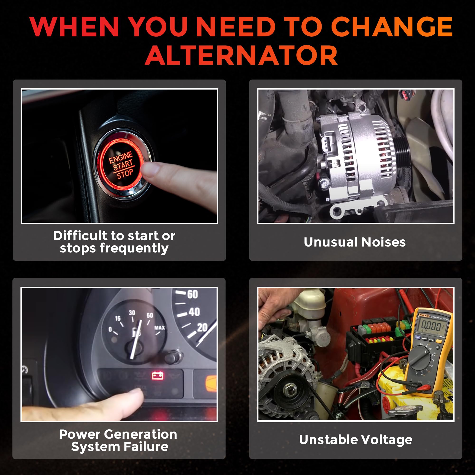RLP Alternator 110 Amp Compatible With 2004-2008 Ford F150 Expedition Lincoln Mark LT Navigator V8 Replace# 8318N 4L3U10300BA 4L3U10300BB 6L3T-10300-AA - Image 7