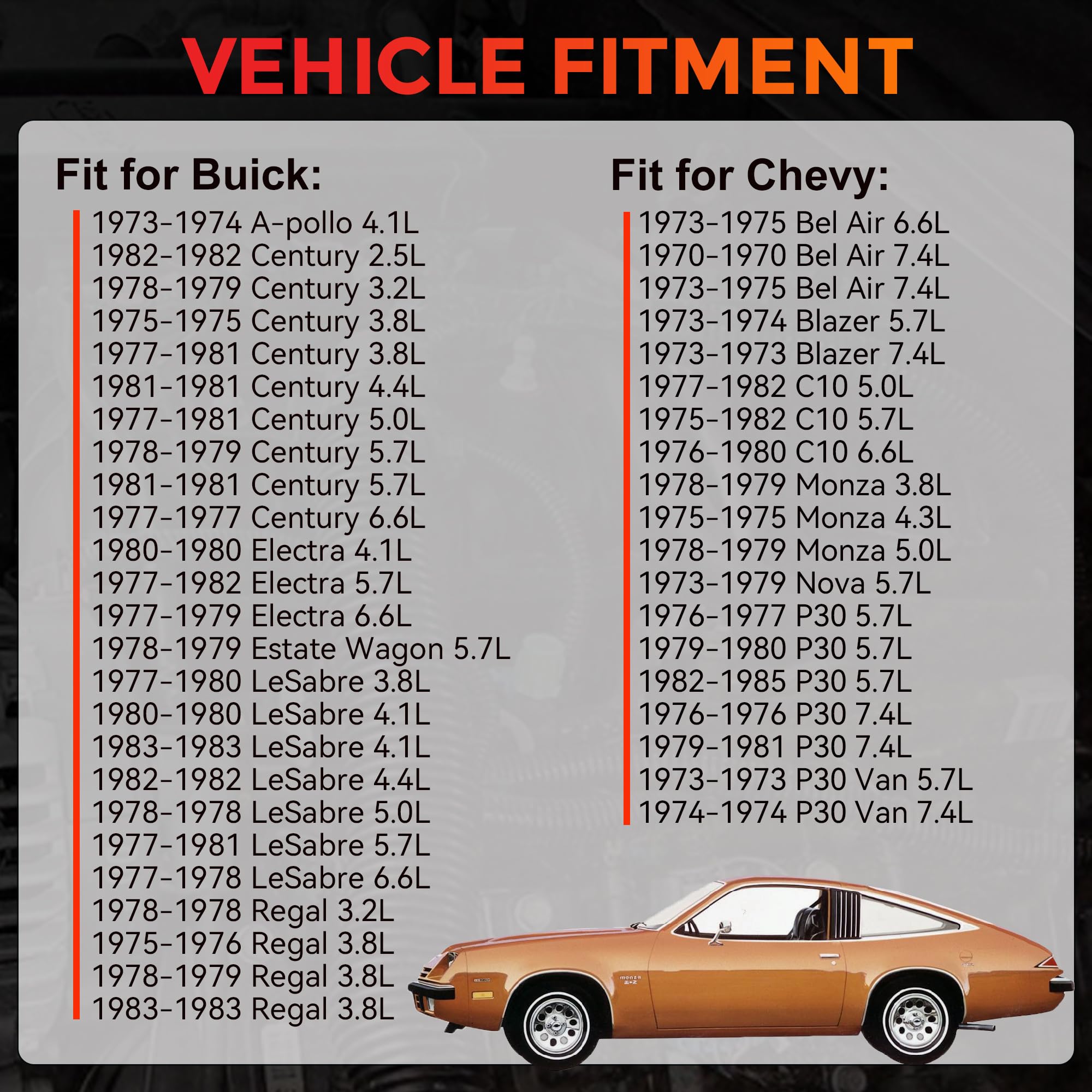 RLP Alternator Chromed 7127-SE105C Compatible with GM 305 350 BBC SBC 1-Wire Self-Exciting 110A 12V - Image 5