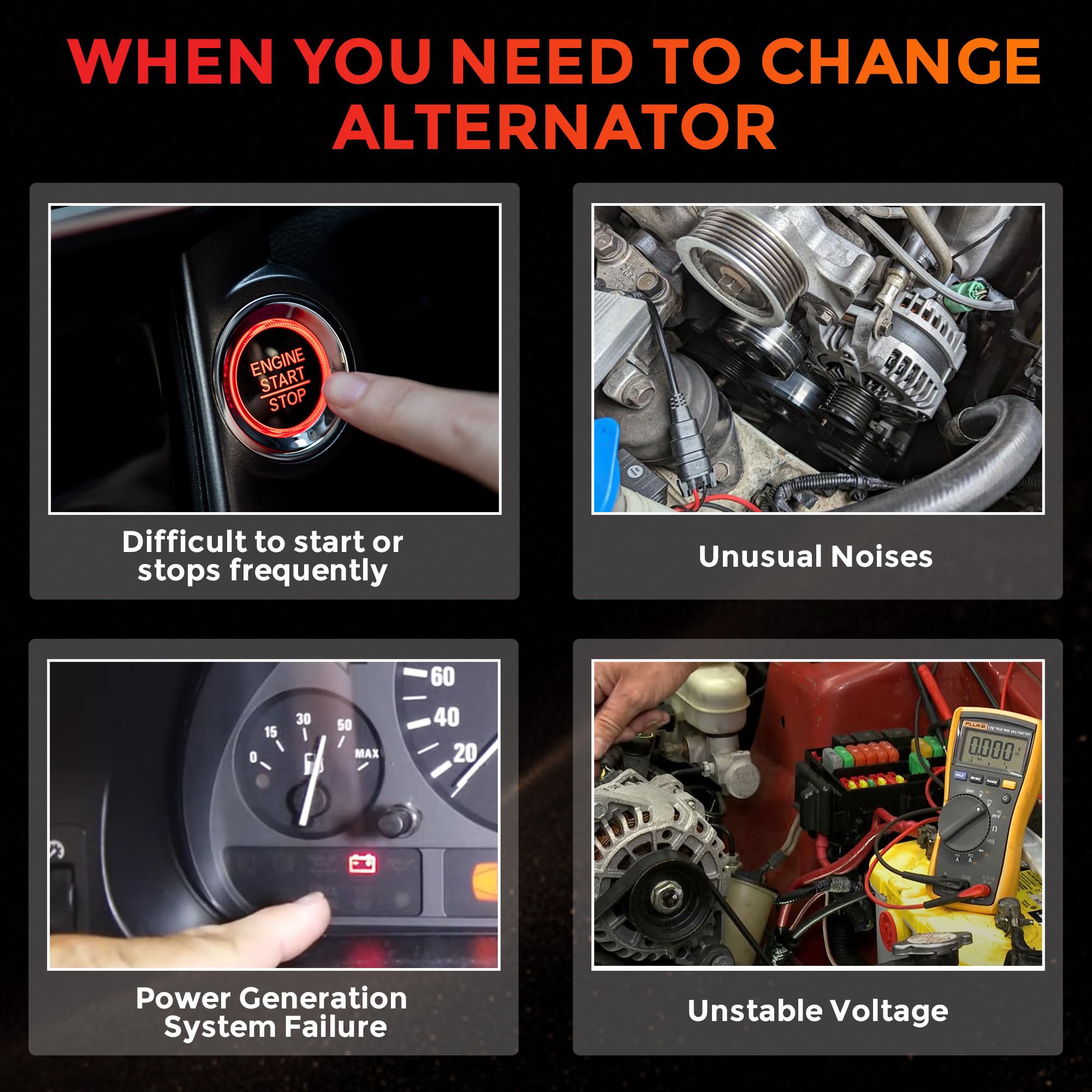 RLP Alternator Compatible with 11-14 Chrysler 200; 11-16 Town & Country; 11-14 Dodge Avenger; 11-20 Grand Caravan; 11-19 Journey & Ram C/V & VW Routan, V6 3.6L, 12V 160 Amp, 6-Groove 04801624AD - Image 6