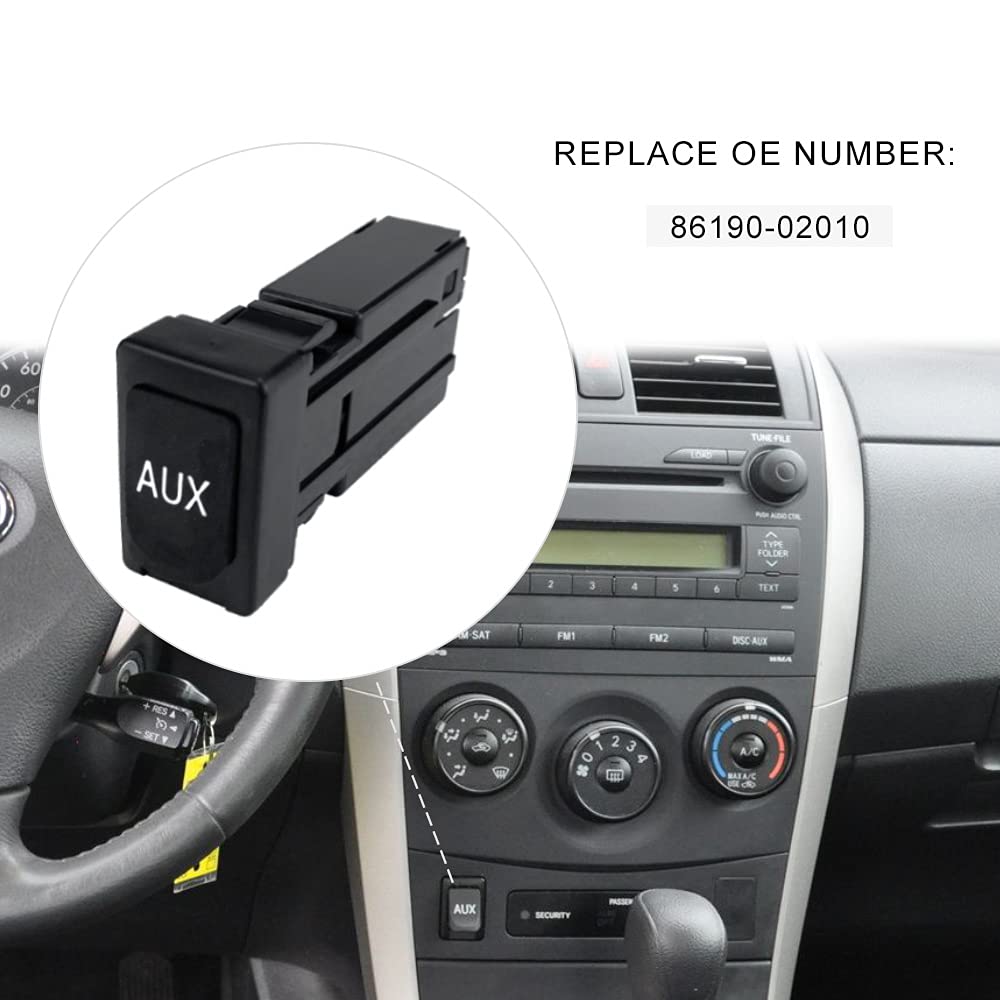 RLP Aux Port Replacement 86190-02010 Fit for Corolla Tundra Camry RAV4 Tacoma Highlander Sienna Auxiliary Jack Port Audio Input Jack Kit Stereo Adapter Assembly - Image 6