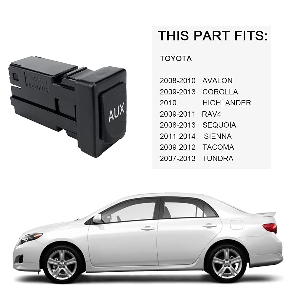 RLP Aux Port Replacement 86190-02010 Fit for Corolla Tundra Camry RAV4 Tacoma Highlander Sienna Auxiliary Jack Port Audio Input Jack Kit Stereo Adapter Assembly - Image 7