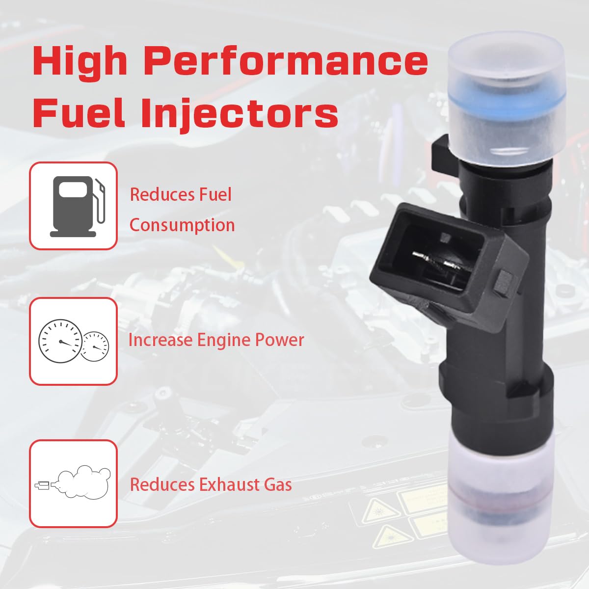 RLP Fuel Injectors Set of 4 Compatible with Chevy 2011-2015 Cruze 2016 Cruze Limeited 2012-2016 2018 Sonic 2013-2016 Trax & Buick 2013-2019 Encore 1.4L Replace# 0280158205 FJ1150 4 Holes - Image 5