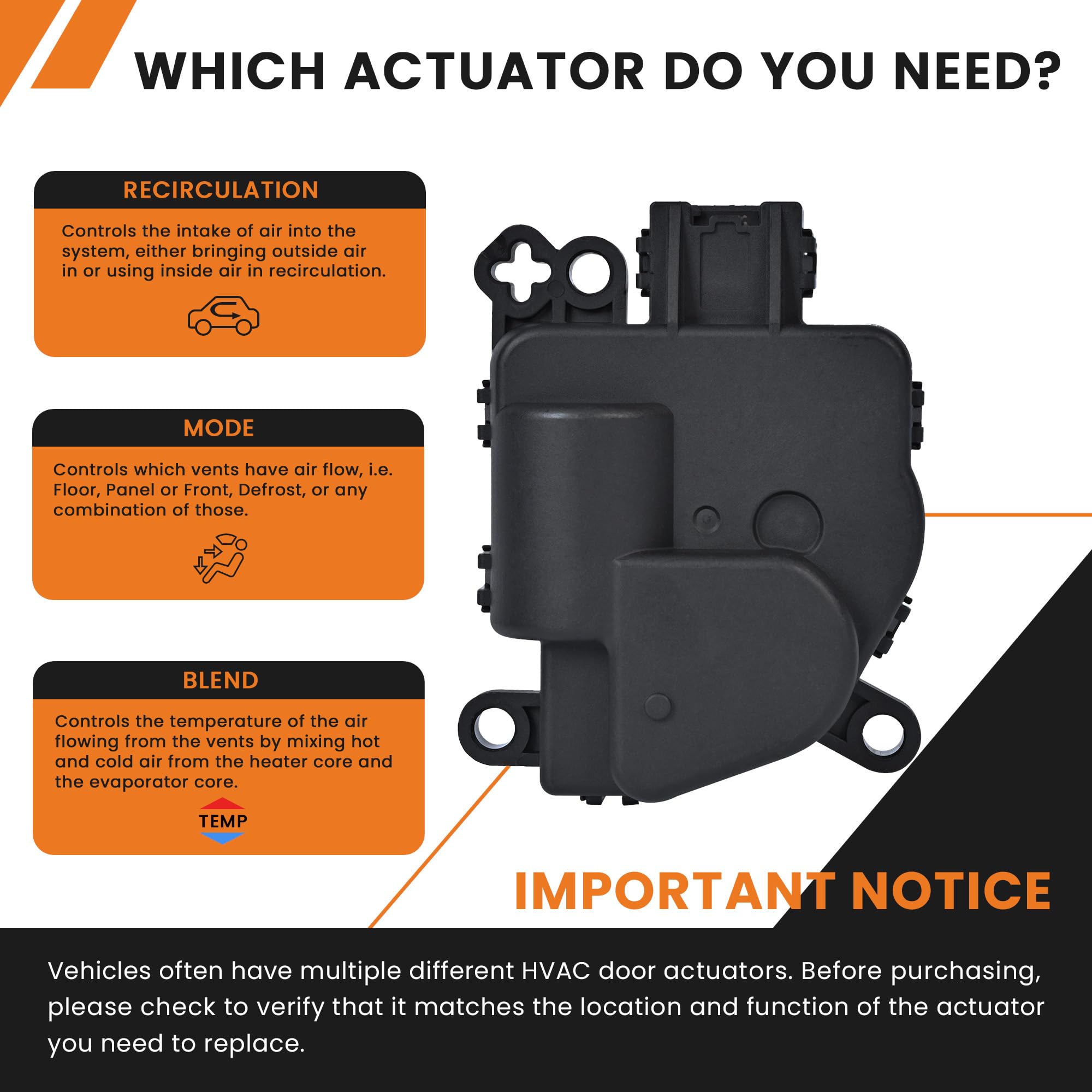 RLP HVAC Blend Door Actuator 604-970 Fits 2004-2010 Infiniti QX56 2005-2015 Nissan Armada Titan 2004-2009 Nissan Quest Replaces OE# 27743ZP00A 1712369 - Image 7
