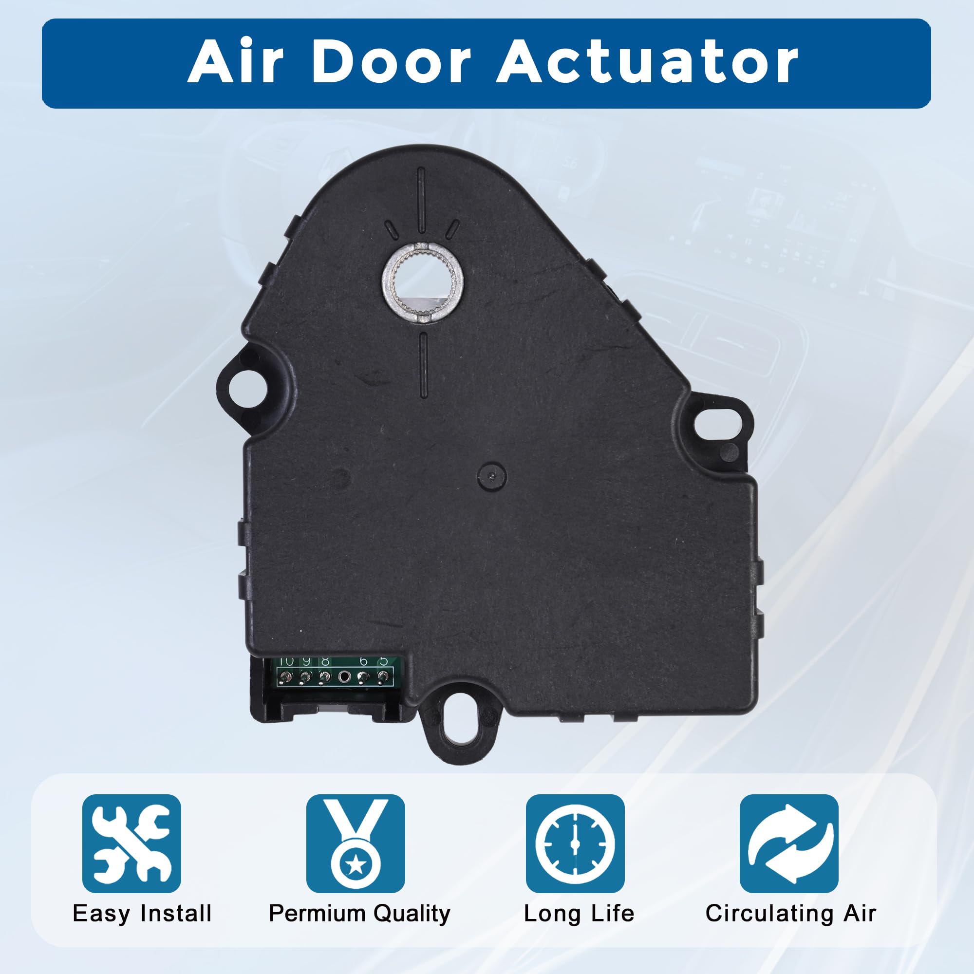 RLP HVAC Blend Door Actuator T3983001 Replacement for 2008-2012 Buick Enclave 2009-2012 Chevy Traverse 2007-2012 GMC Acadia 2007-2010 Outlook Replaces 604-140 20826182 25782069 - Image 4