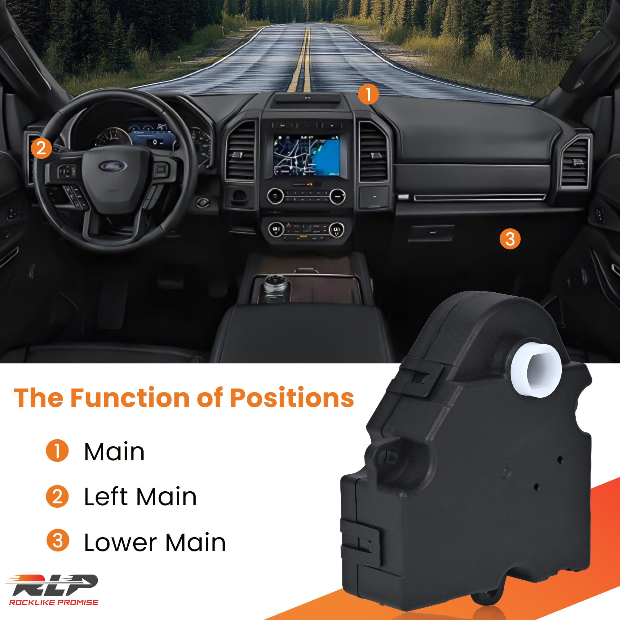 RLP HVAC Heater Blend Door Actuator 604-107 Compatible with Chevy Tahoe Silverado C1500 Suburban GMC Yukon Ca-dillac Escalade Buick Replaces 16124932 89018395 Main Temperature Mode - Image 4