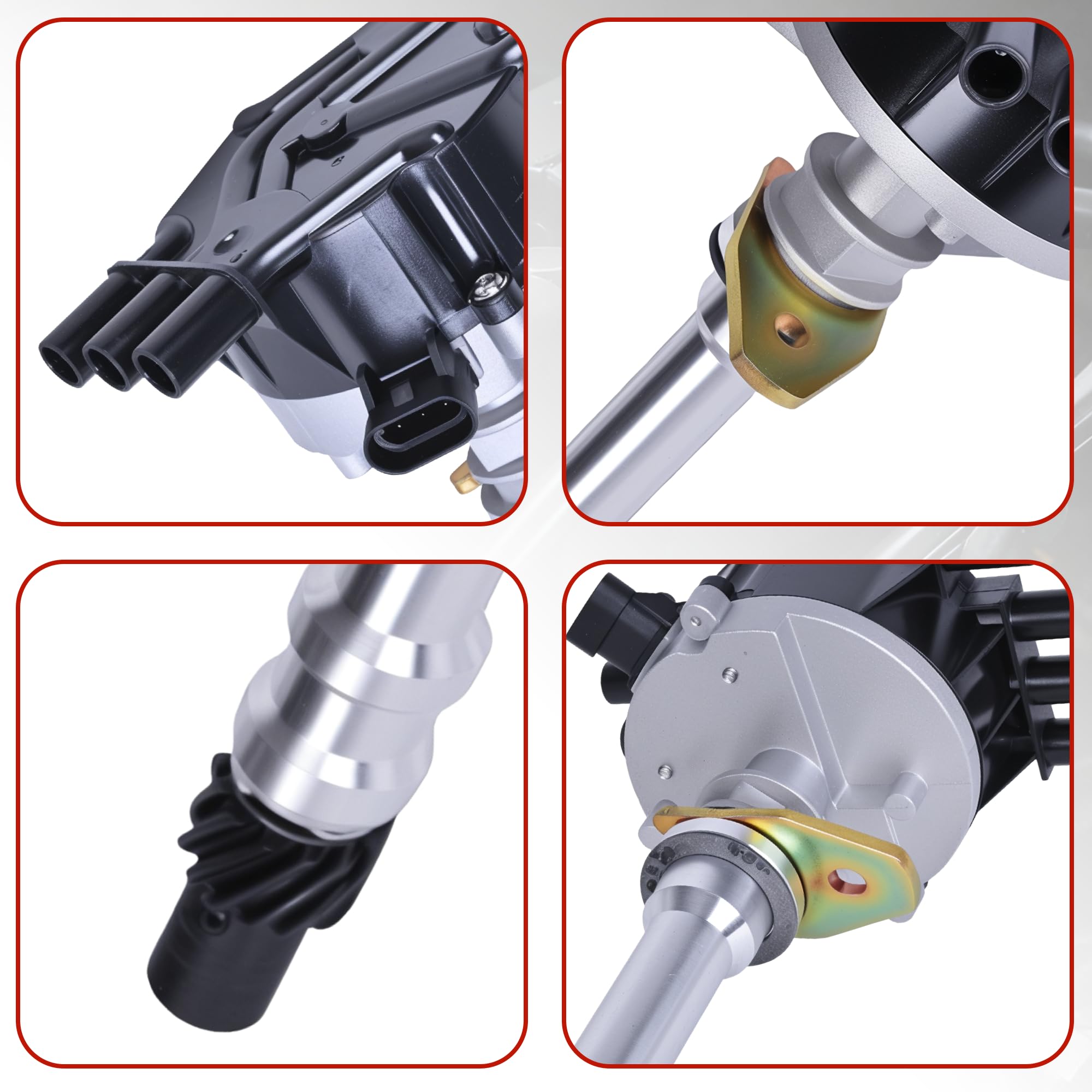 RLP Ignition Distributor With Cap & Rotor Compatible with Chevy GMC Oldsmobile Isuzu 4.3L V6 Vortec Replace 12570426 1104078 1103976 12598210 93441559 - Image 7