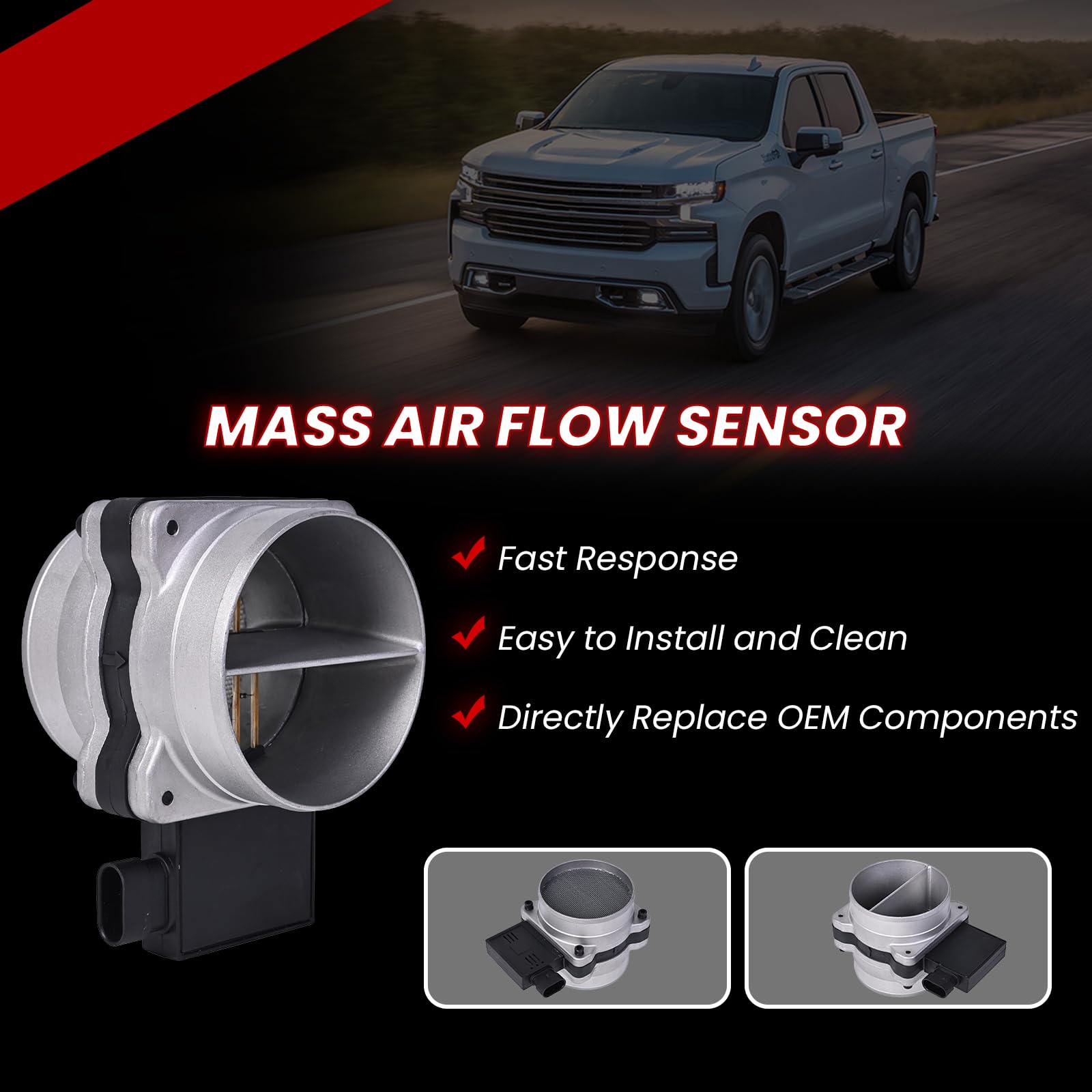 RLP Mass Air Flow Sensor Meter MAF Compatible with 1996-2002 Chevy GMC 1999-2000 Ca-dillac 1994-2004 Pontiac Replaces 19112572 19208522 19208521 AF10056 SK2452067 - Image 6